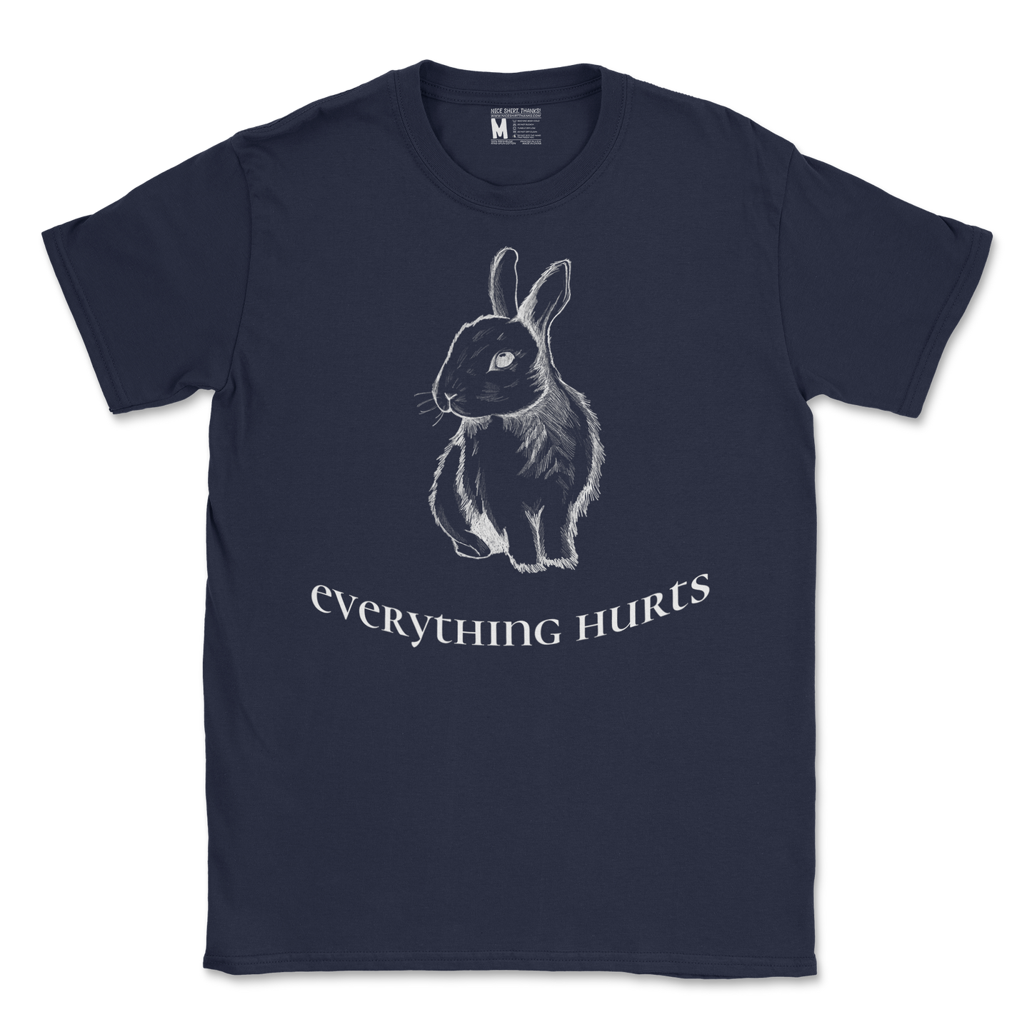 Gildan SoftStyle T-Shirt Everything Hurts in Navy