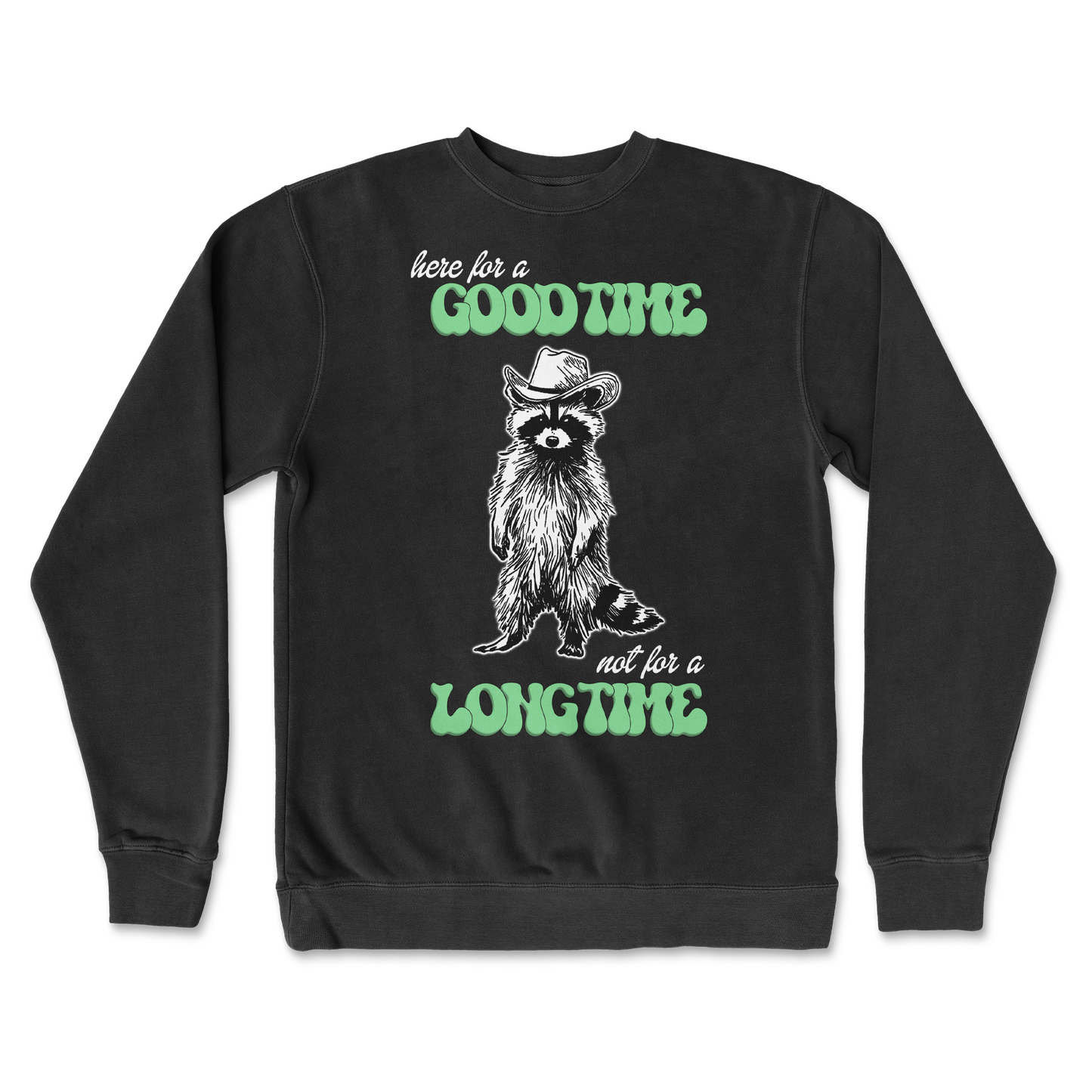 Independent Clothing Co. Crew Neck Here For A Good Time in Black