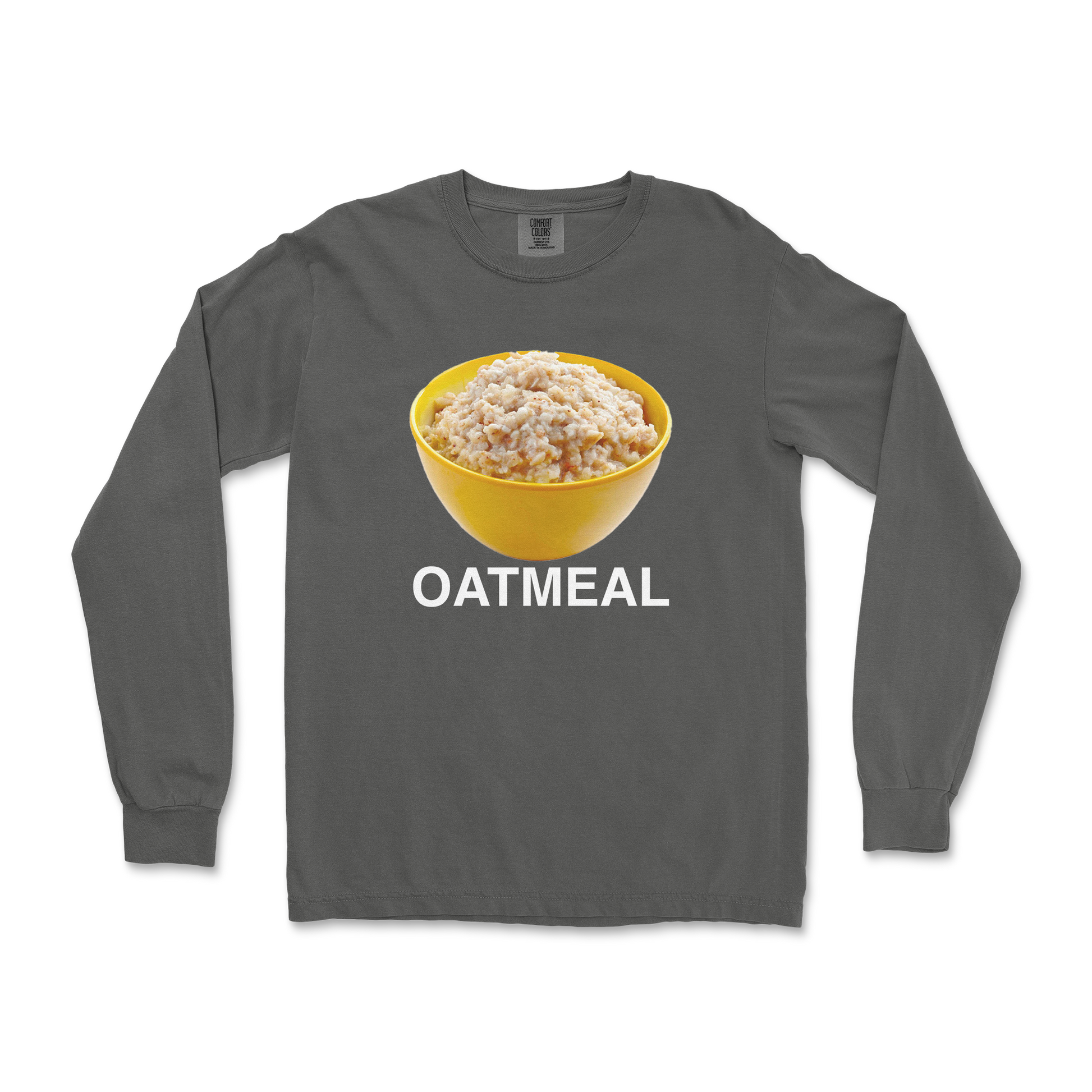 Comfort Colors Long Sleeve Oatmeal in Pepper
