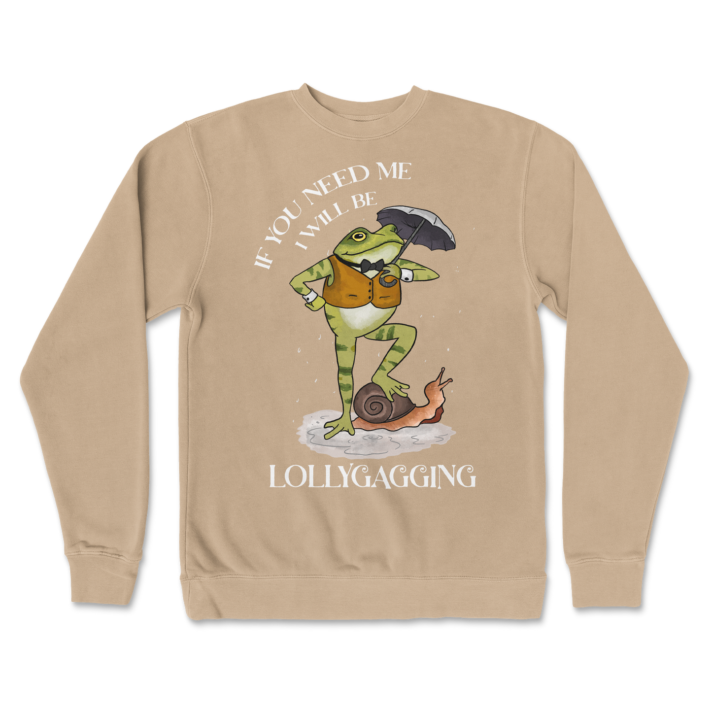Independent Clothing Co. Crew Neck Lollygagging in Sandstone