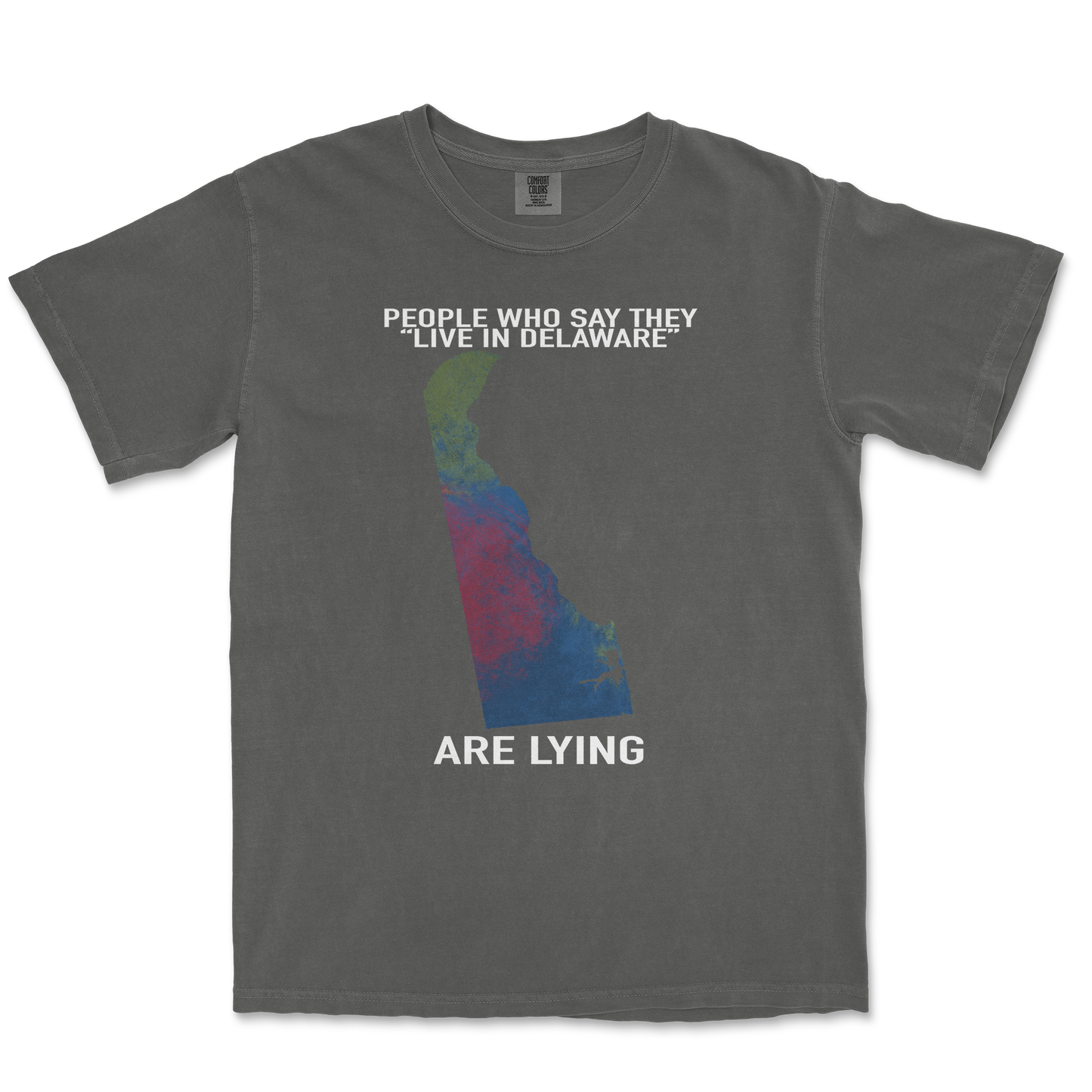 Comfort Colors T-Shirt Delaware Doesnt Exist in Pepper