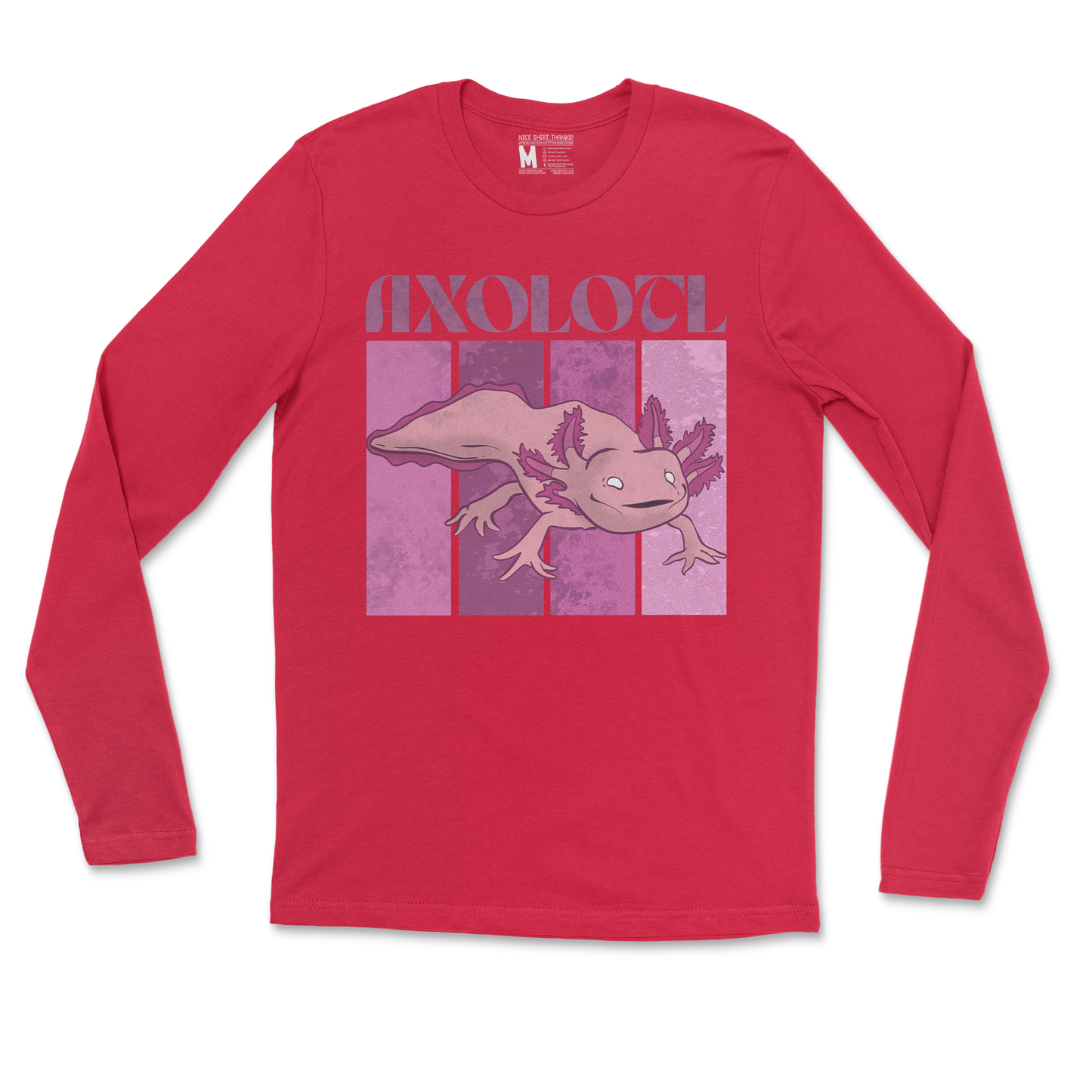 Gildan SoftStyle Long Sleeve Axolotl in Red