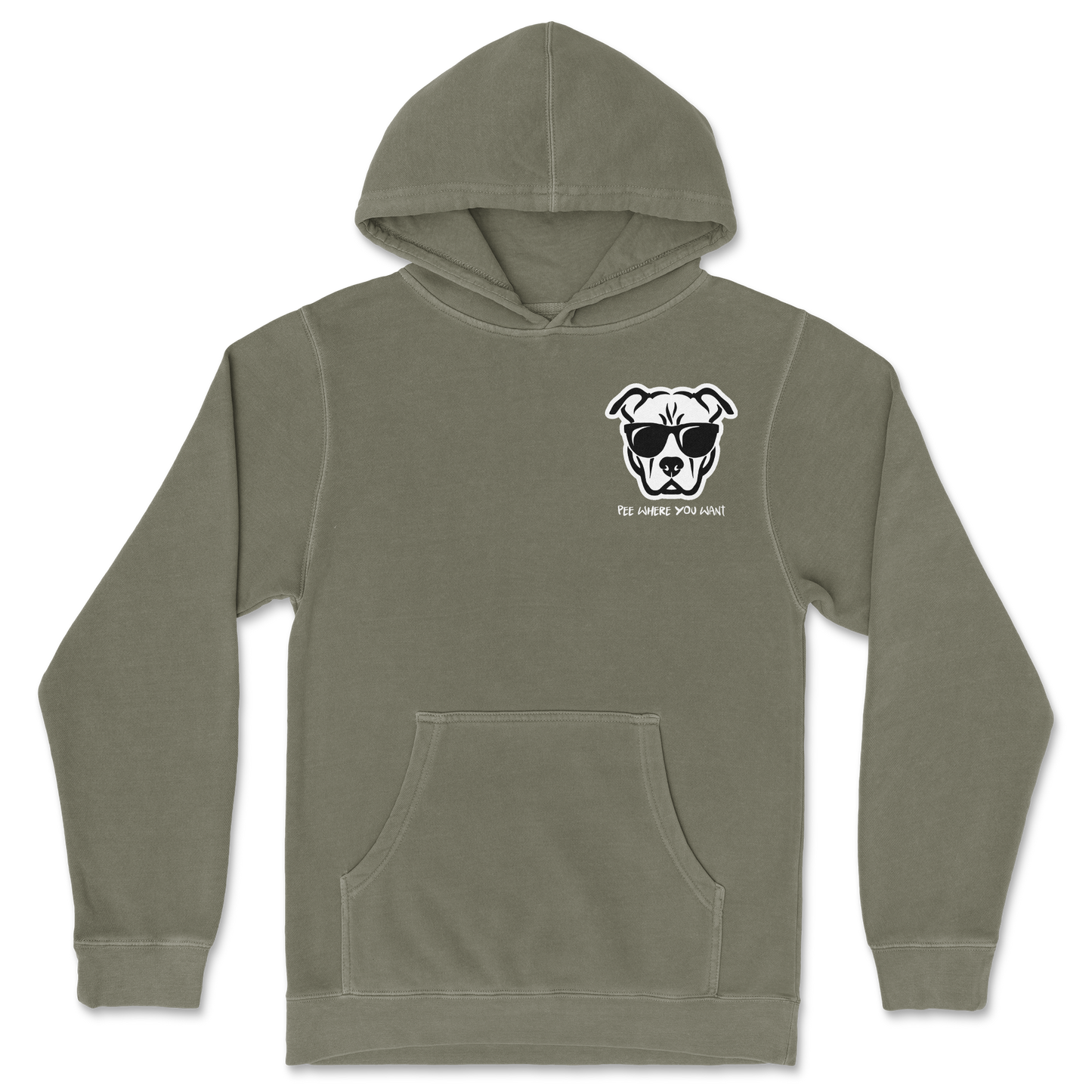 Independent Clothing Co. Hoodie Pee Where You Want in Olive