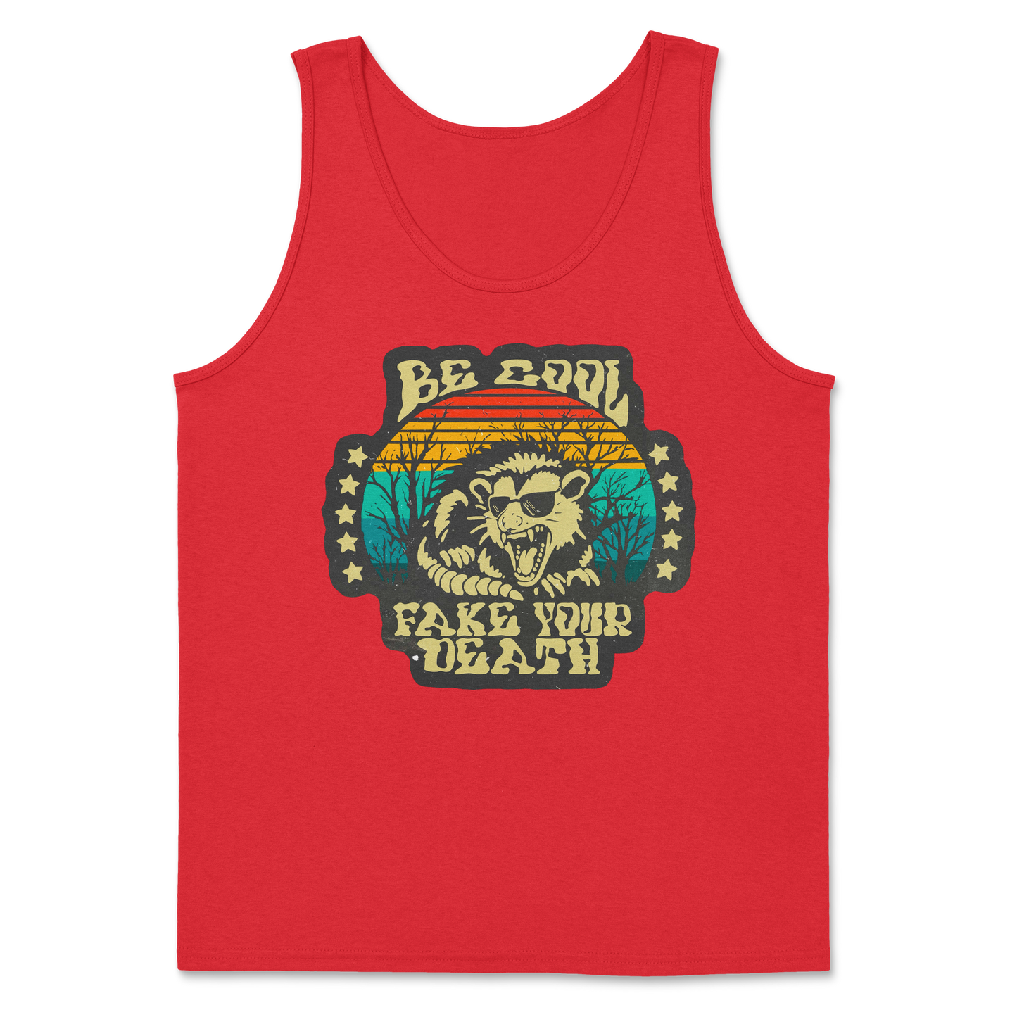 Heavy Blend Tank Top Fake Your Death in Red