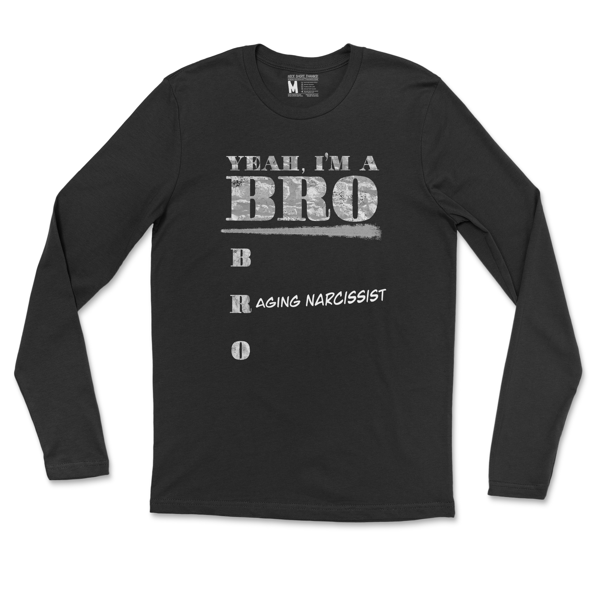 Gildan SoftStyle Long Sleeve Im Your Bro in Black