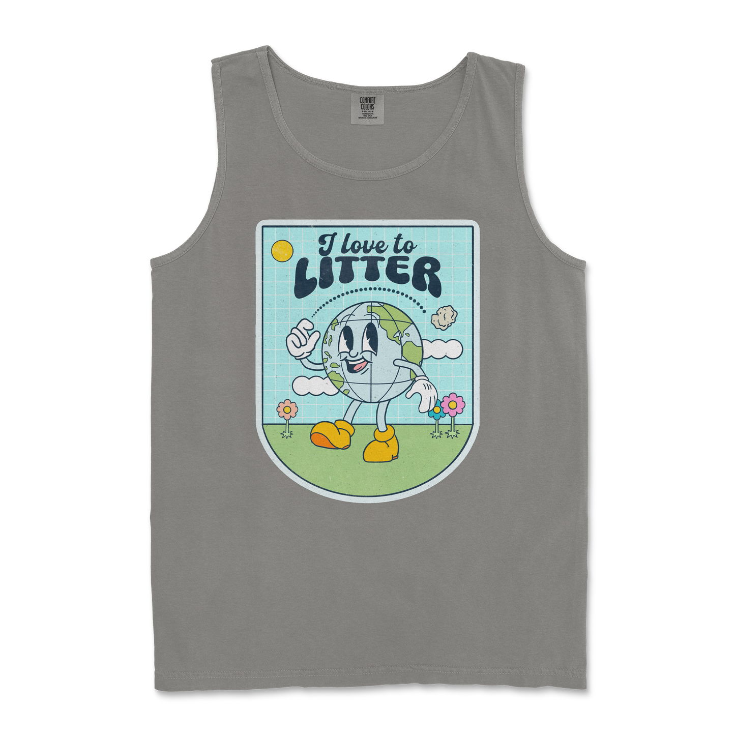 Comfort Colors Tank Top Earth Day in Grey