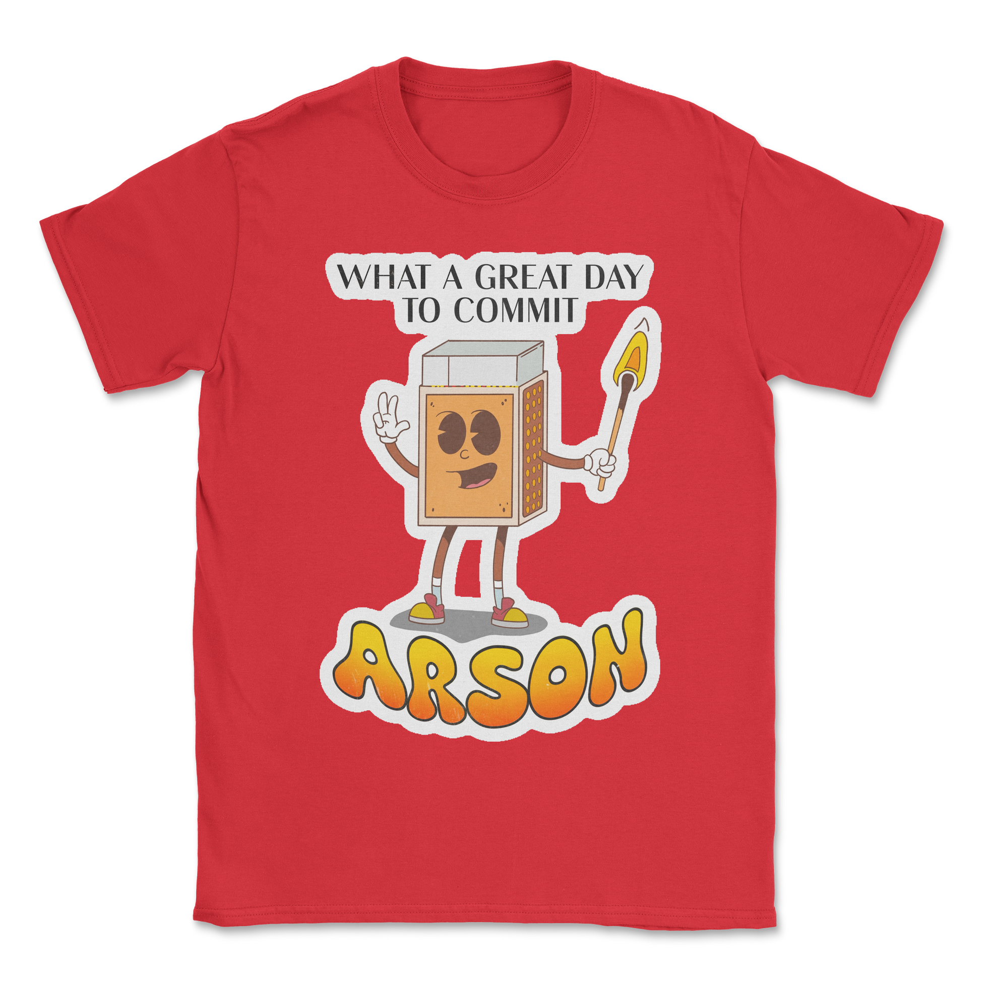 Heavy Blend T-Shirt Commit Arson in Red