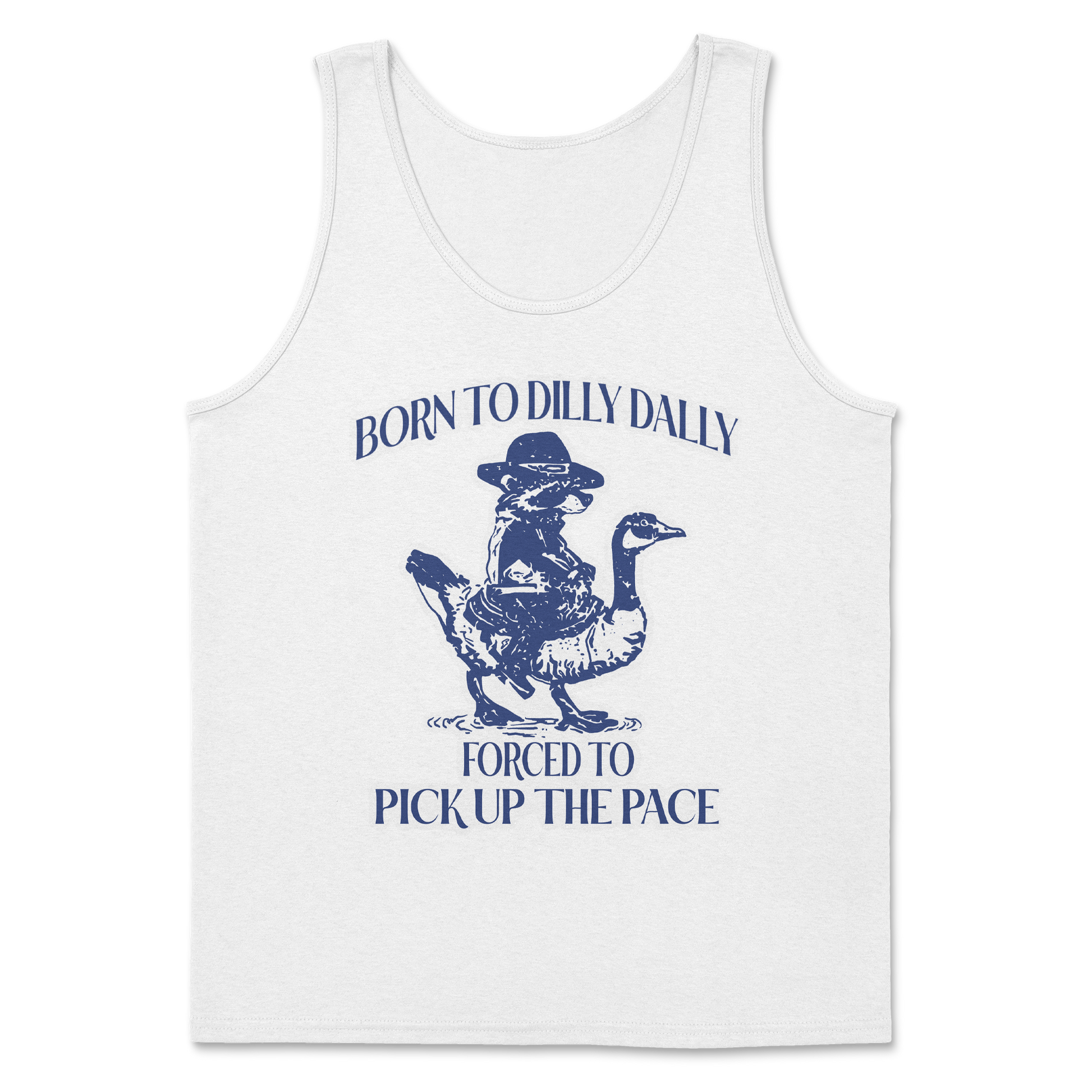Heavy Blend Tank Top Dilly Dally  in White