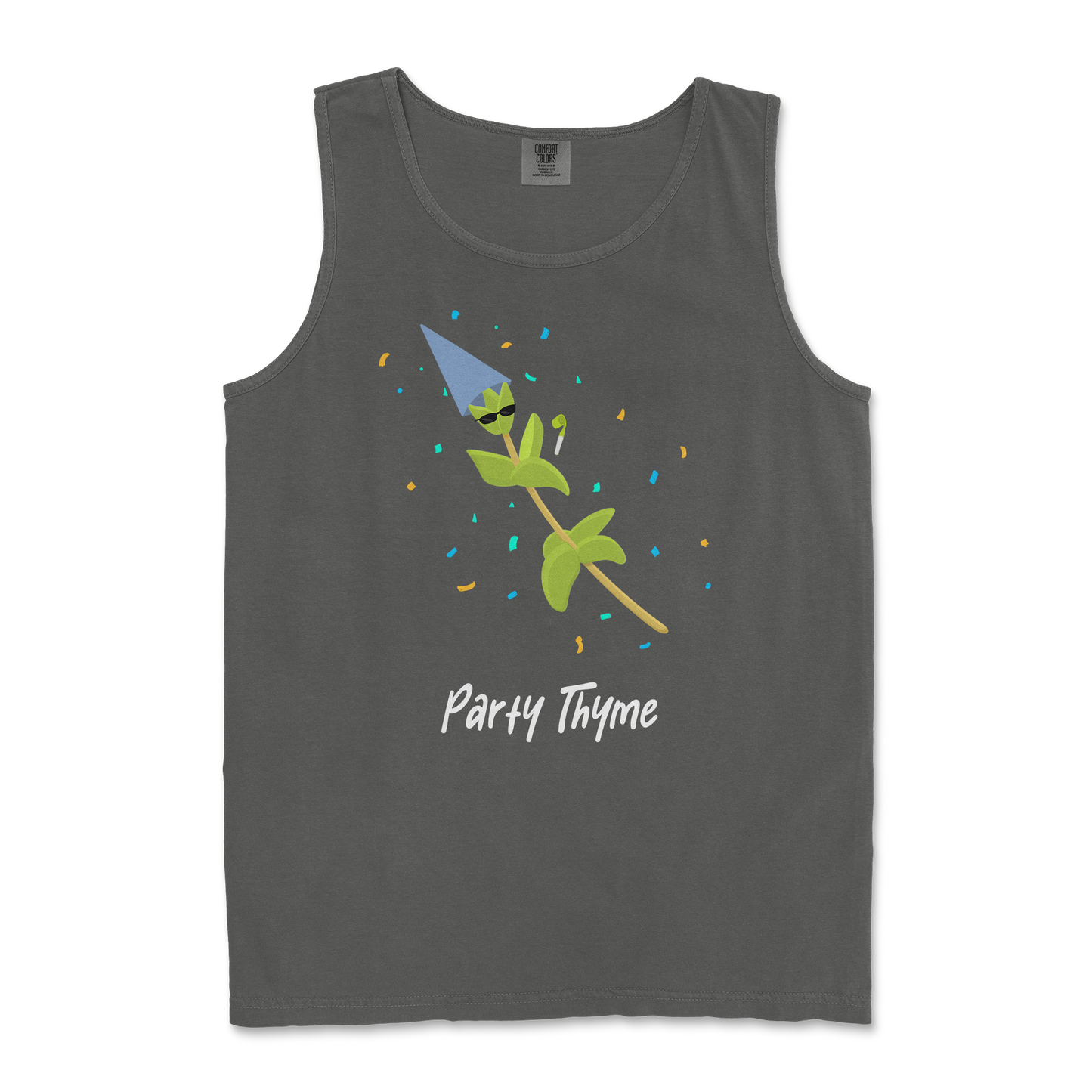 Comfort Colors Tank Top Party Thyme in Pepper