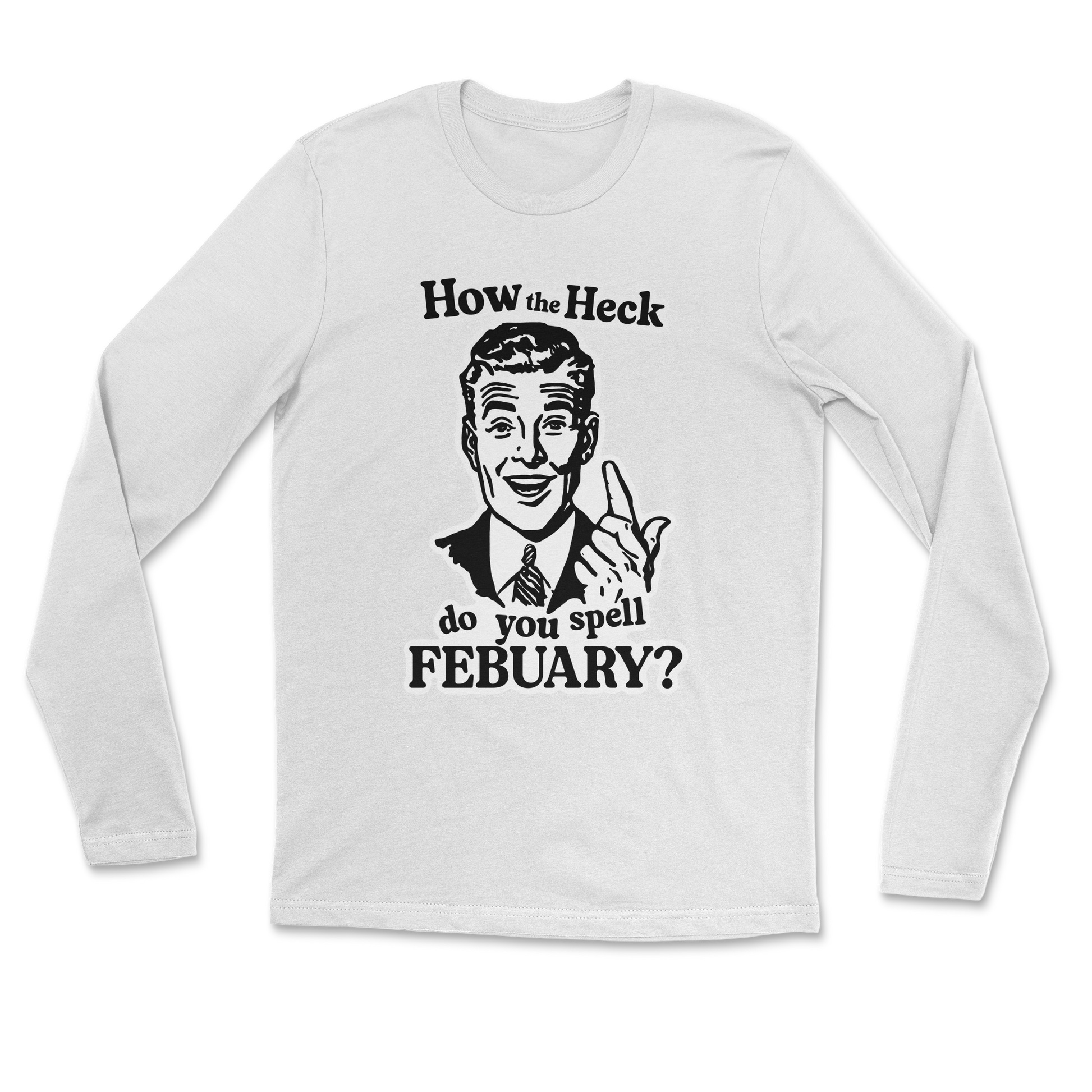 Heavy Blend Long Sleeve February in White