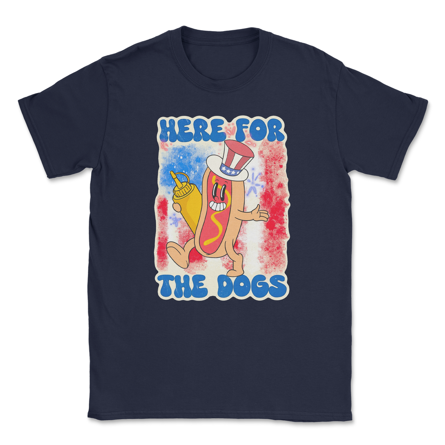 Heavy Blend T-Shirt Hot Dog in Navy