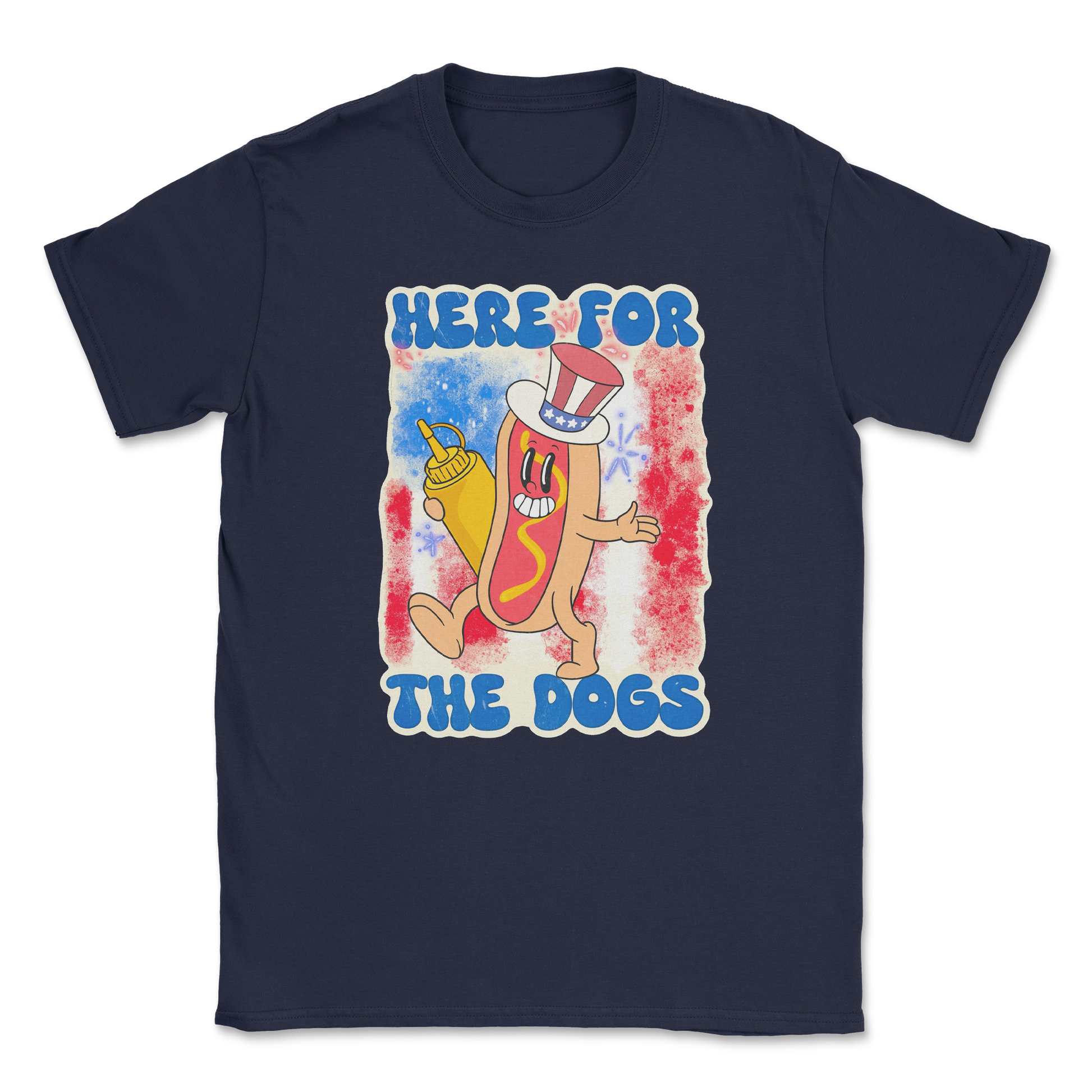 Heavy Blend T-Shirt Hot Dog in Navy