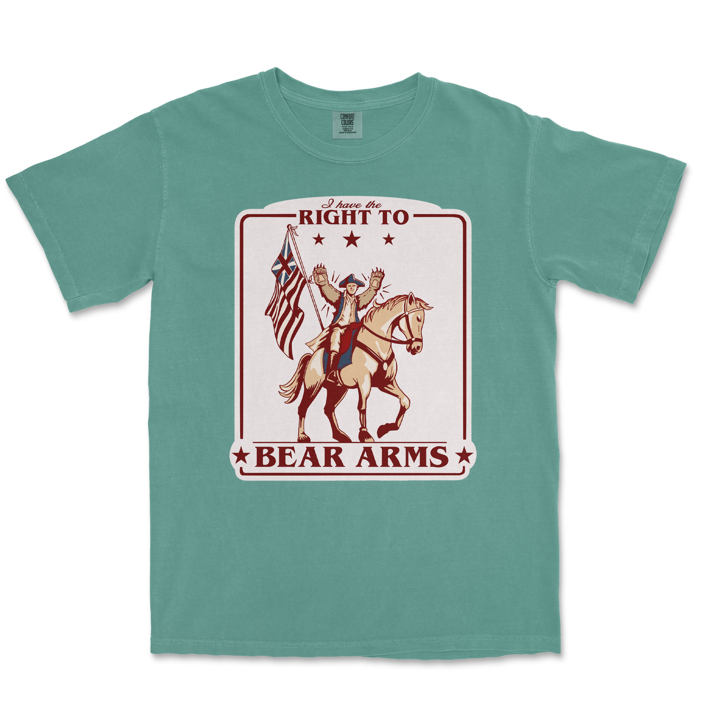 Comfort Colors T-Shirt Right to Bear Arms in Light Green