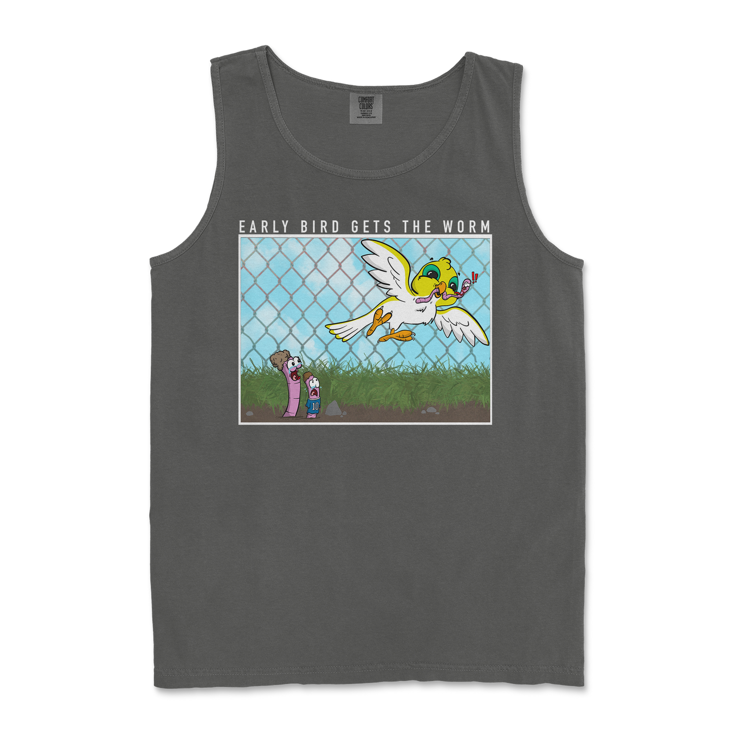 Comfort Colors Tank Top Early Bird in Pepper