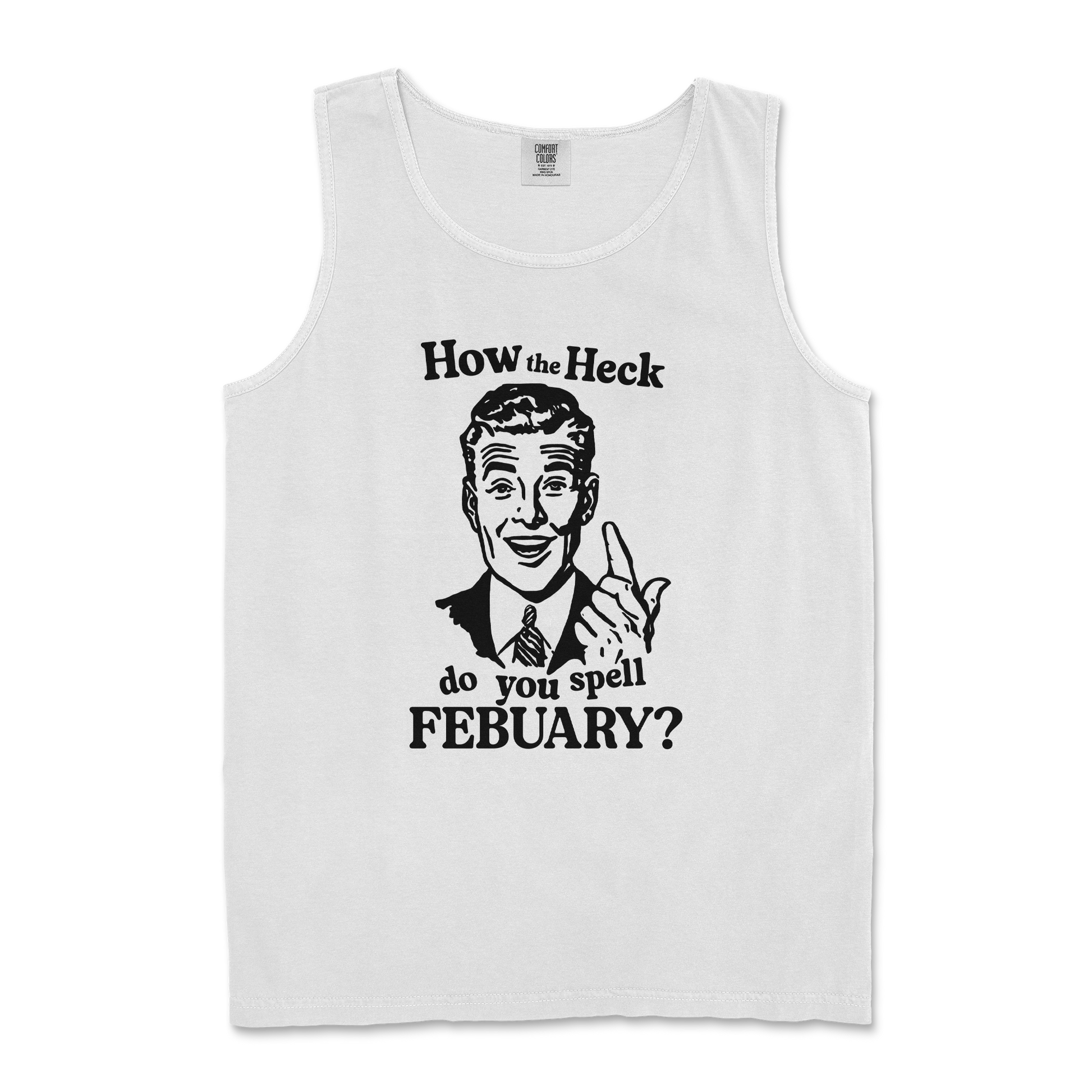 Comfort Colors Tank Top February in White