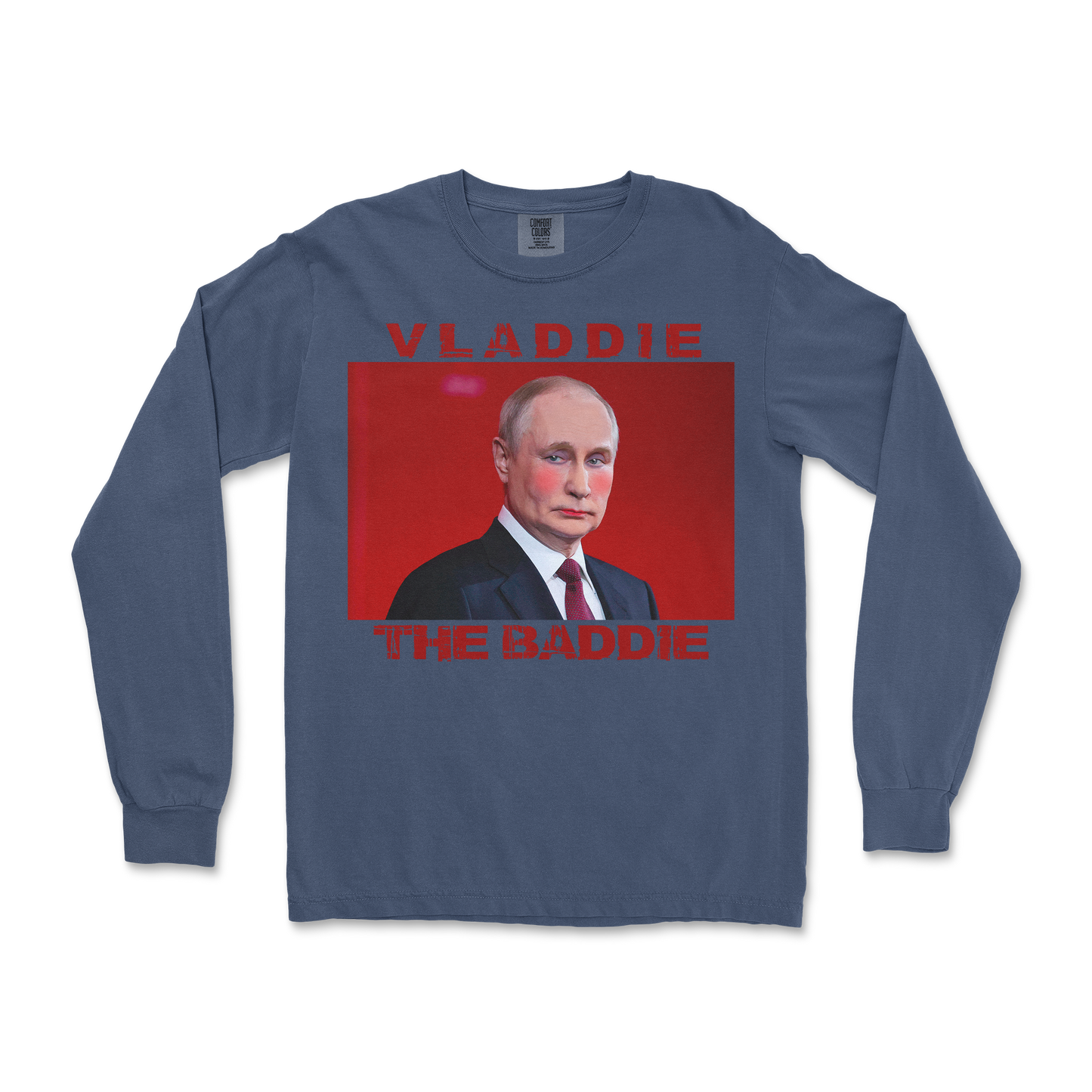 Comfort Colors Long Sleeve Vladdie The Baddie in Midnight