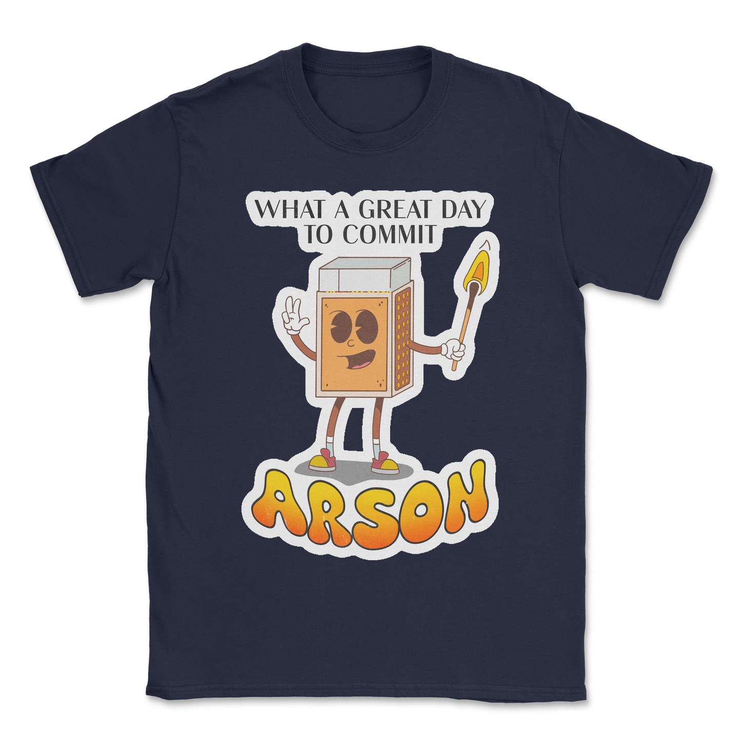 Heavy Blend T-Shirt Commit Arson in Navy
