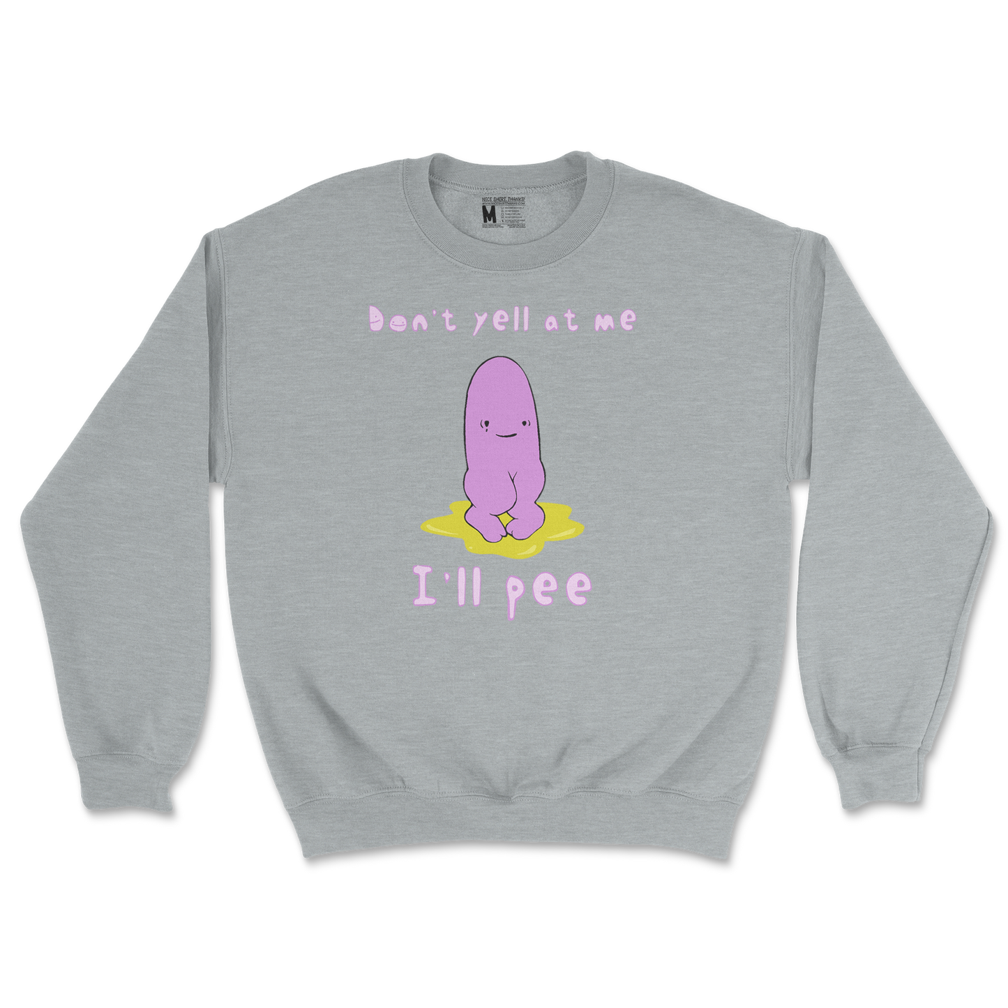 Gildan SoftStyle Crew Neck Dont Yell 2 in Sports Grey