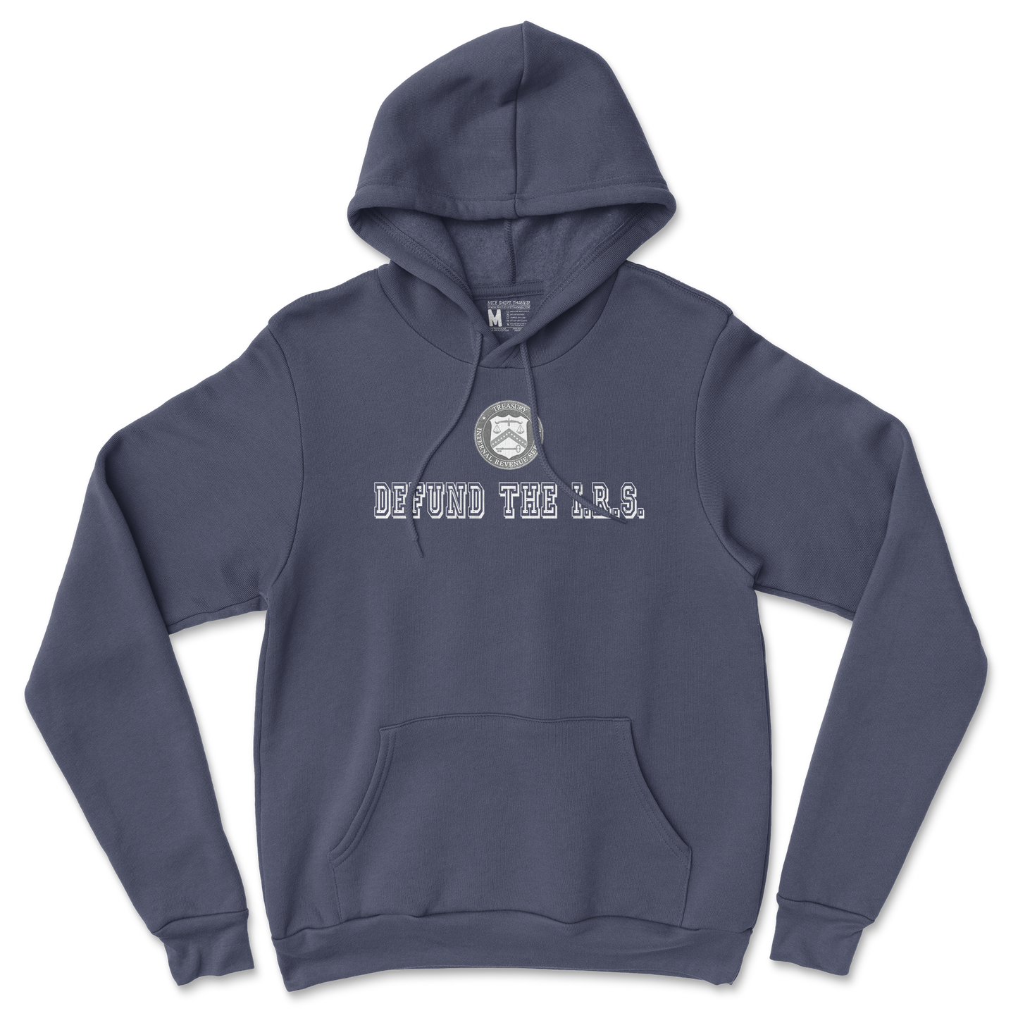 Gildan SoftStyle Hoodie Defund The I.R.S. in Navy