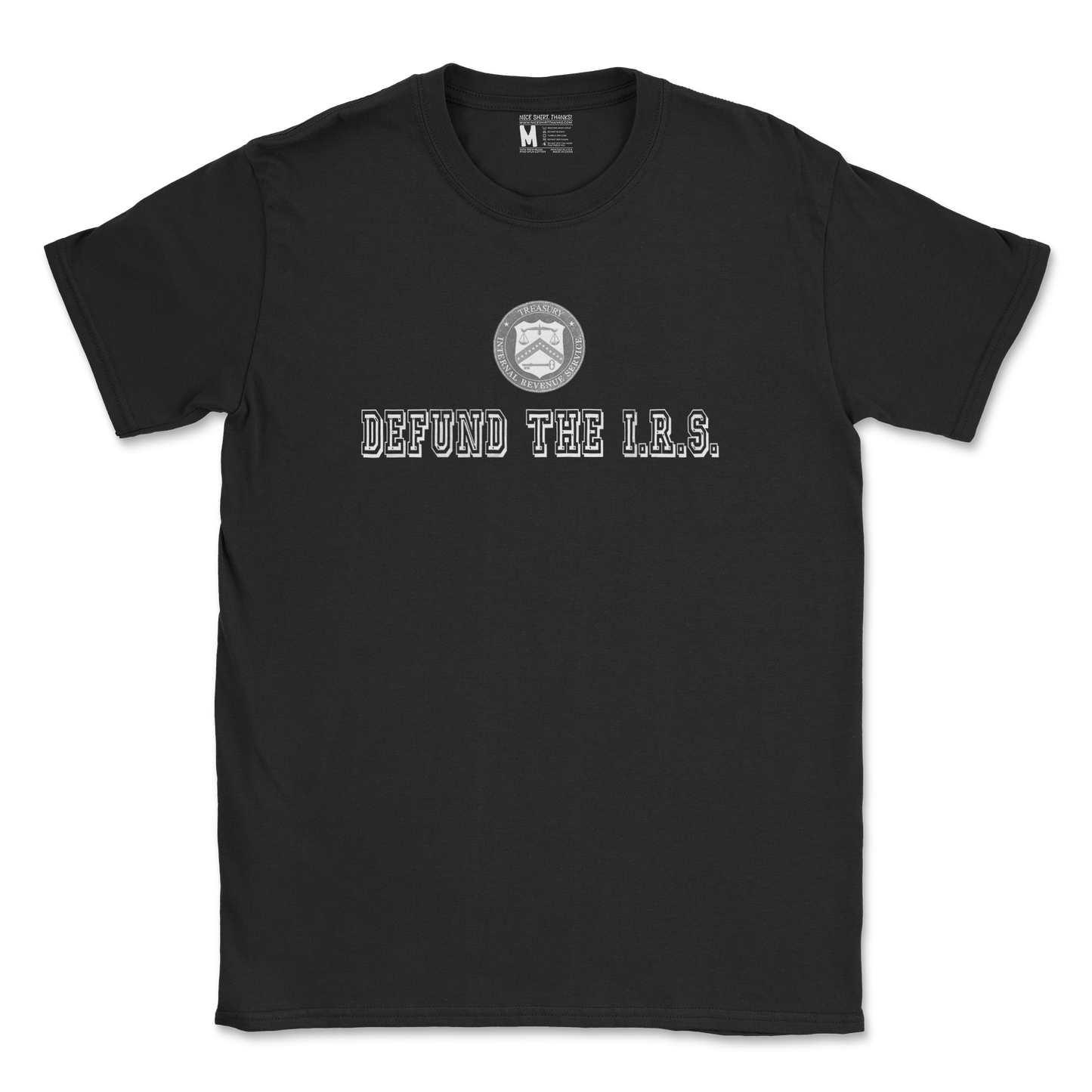 Gildan SoftStyle T-Shirt Defund The I.R.S. in Black