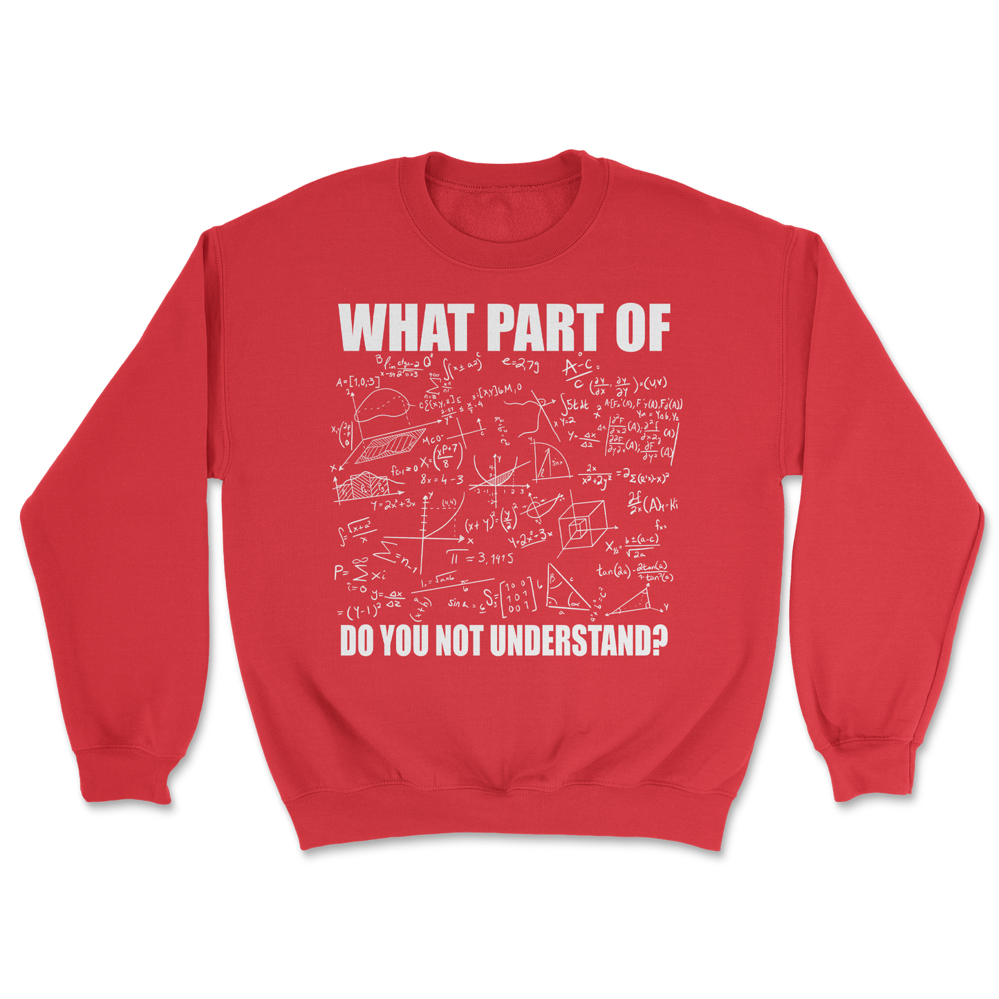 The Nice Shirt Crew Neck Math Problem in Red