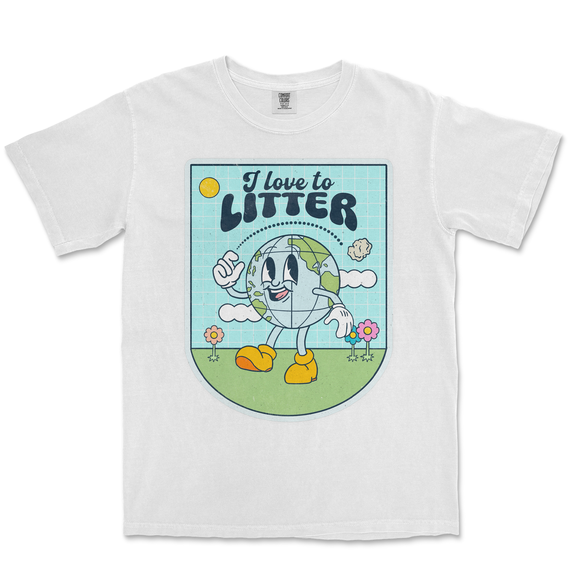 Comfort Colors T-Shirt Earth Day in White