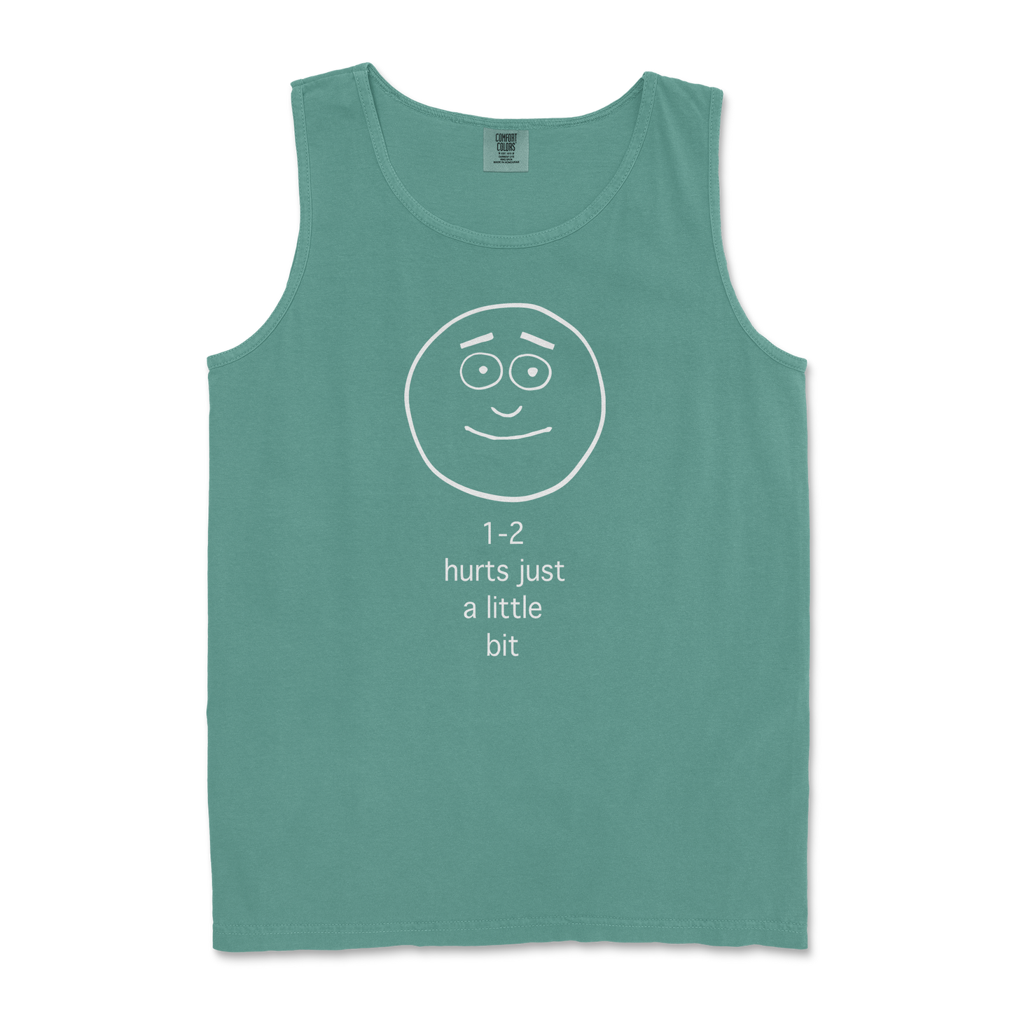 Comfort Colors Tank Top Hurts A Little Bit in LightGreen