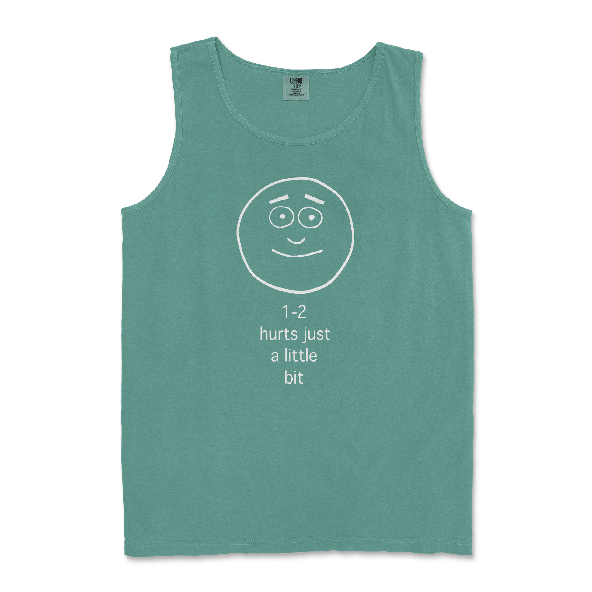 Comfort Colors Tank Top Hurts A Little Bit in LightGreen