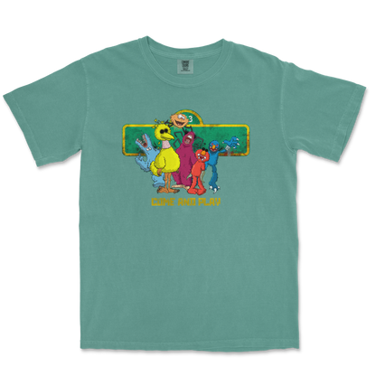 Comfort Colors T-Shirt Cursed Sesame Street in LightGreen