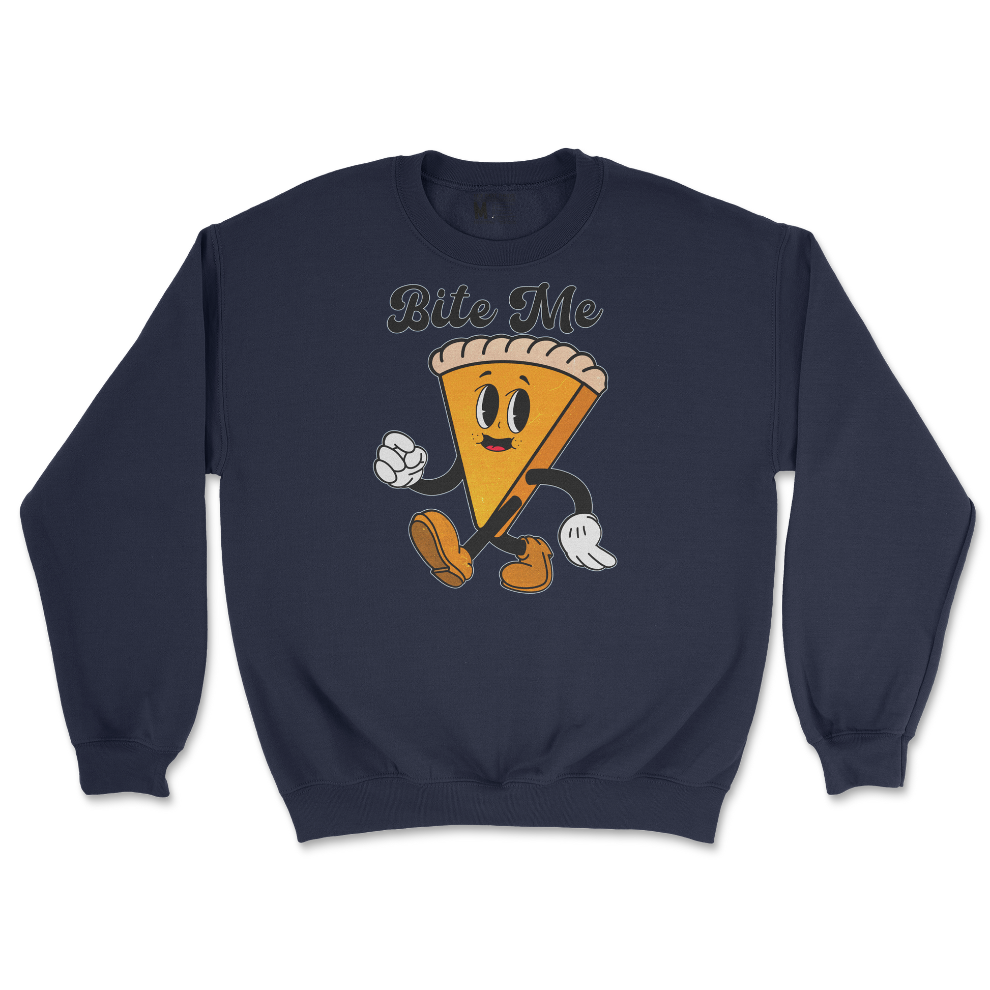 Gildan SoftStyle Crew Neck Bite Me  in Navy