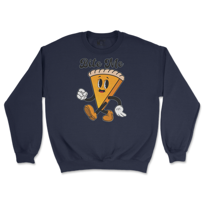 Gildan SoftStyle Crew Neck Bite Me  in Navy