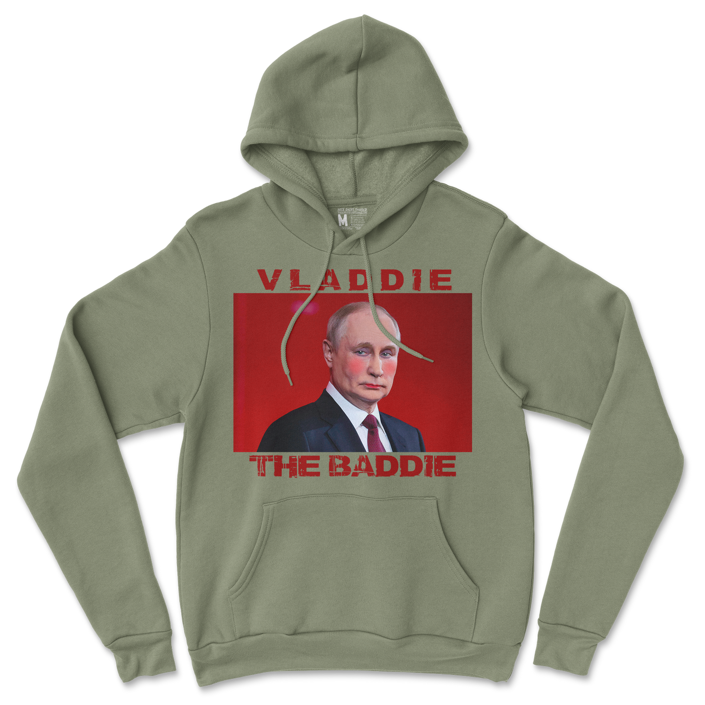 Gildan SoftStyle Hoodie Vladdie The Baddie in Military Green