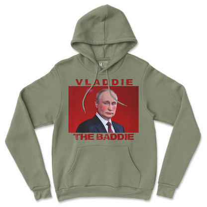 Gildan SoftStyle Hoodie Vladdie The Baddie in Military Green