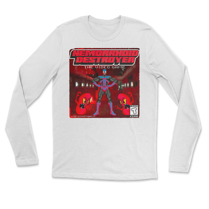 The Nice Shirt Long Sleeve Hemorrhoid Destroyer  in White