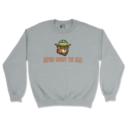 Heavy Blend Crew Neck Defund Smokey Bear in Sports Grey