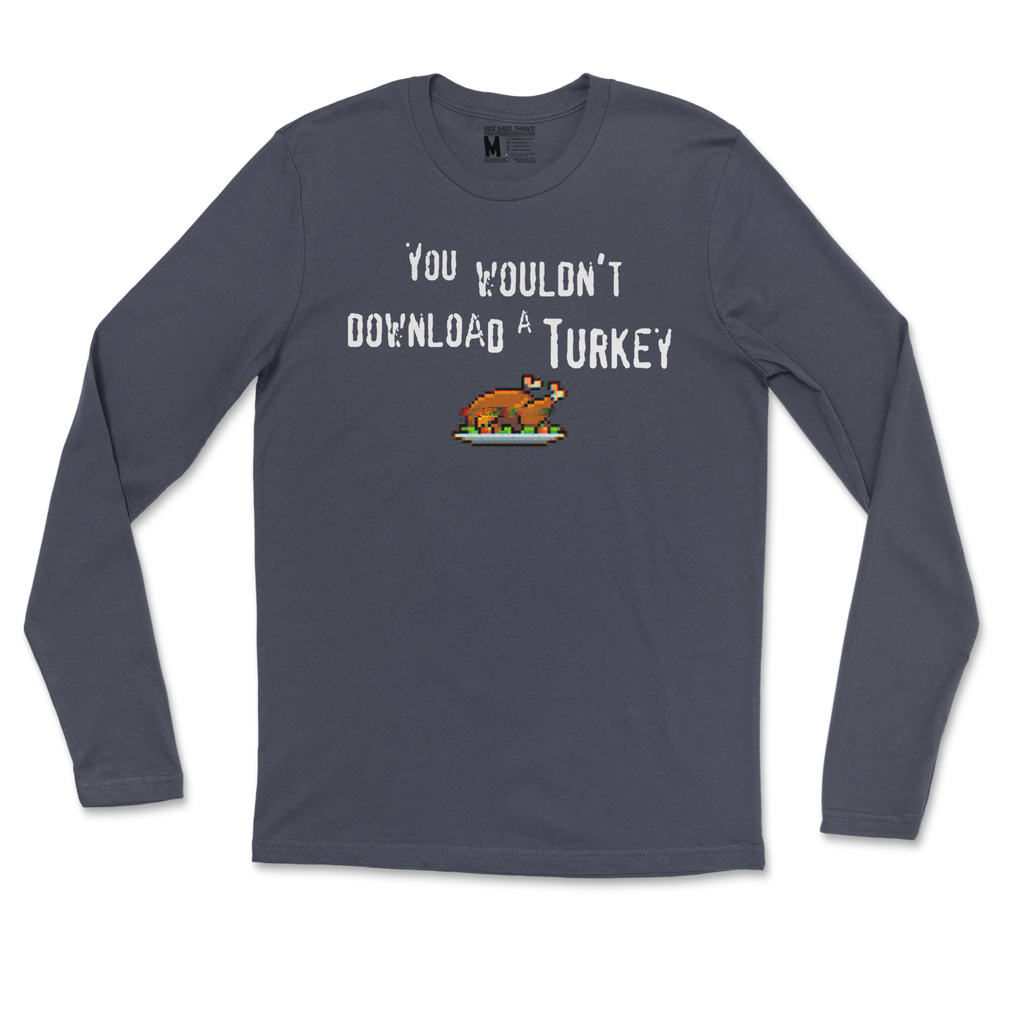 Gildan SoftStyle Long Sleeve Downloadable Turkey  in Navy