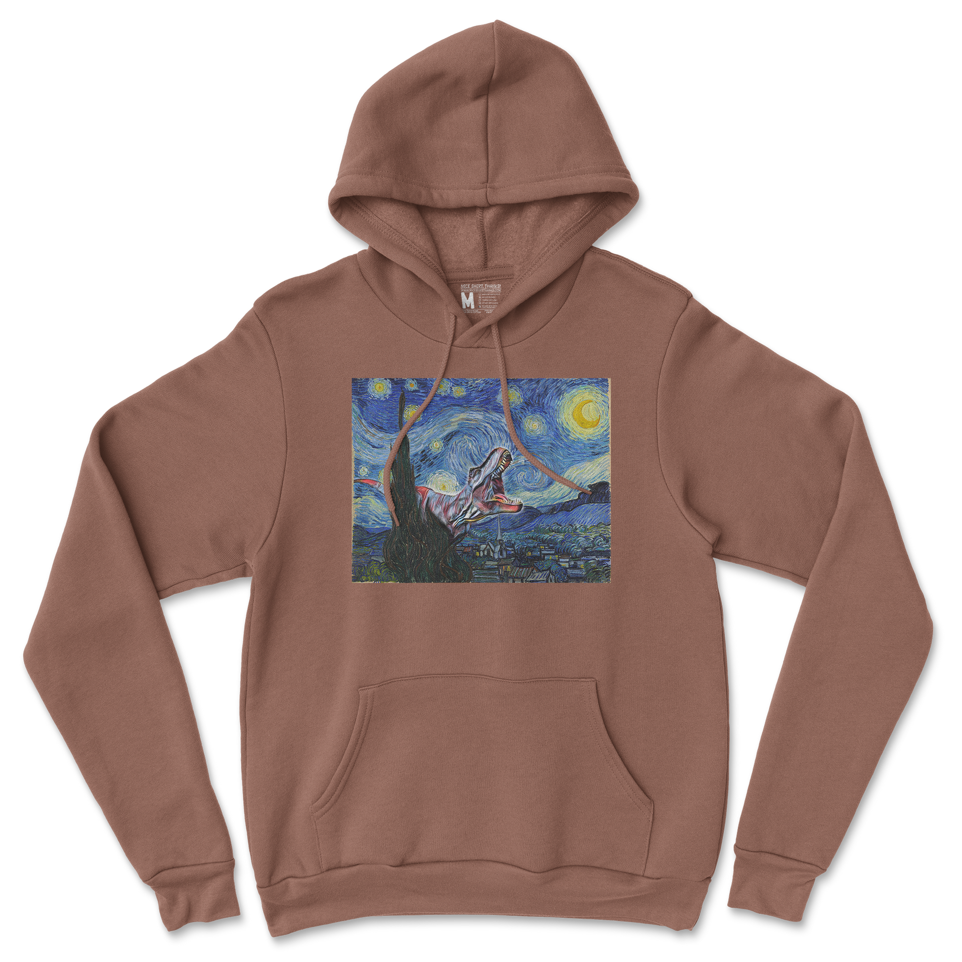 Gildan SoftStyle Hoodie Van Gogh but Cooler in Cocoa