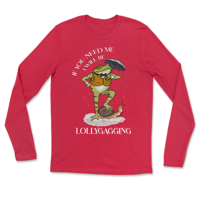 The Nice Shirt Long Sleeve Lollygagging  in Red