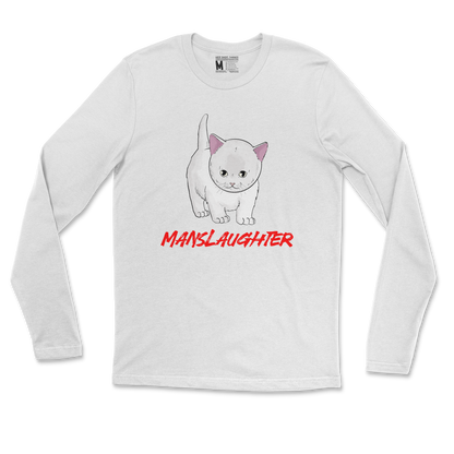 Gildan SoftStyle Long Sleeve Manslaughter in White