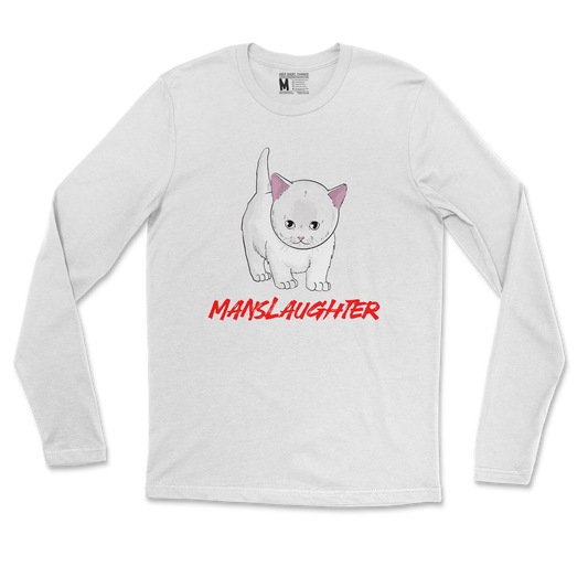 Gildan SoftStyle Long Sleeve Manslaughter in White