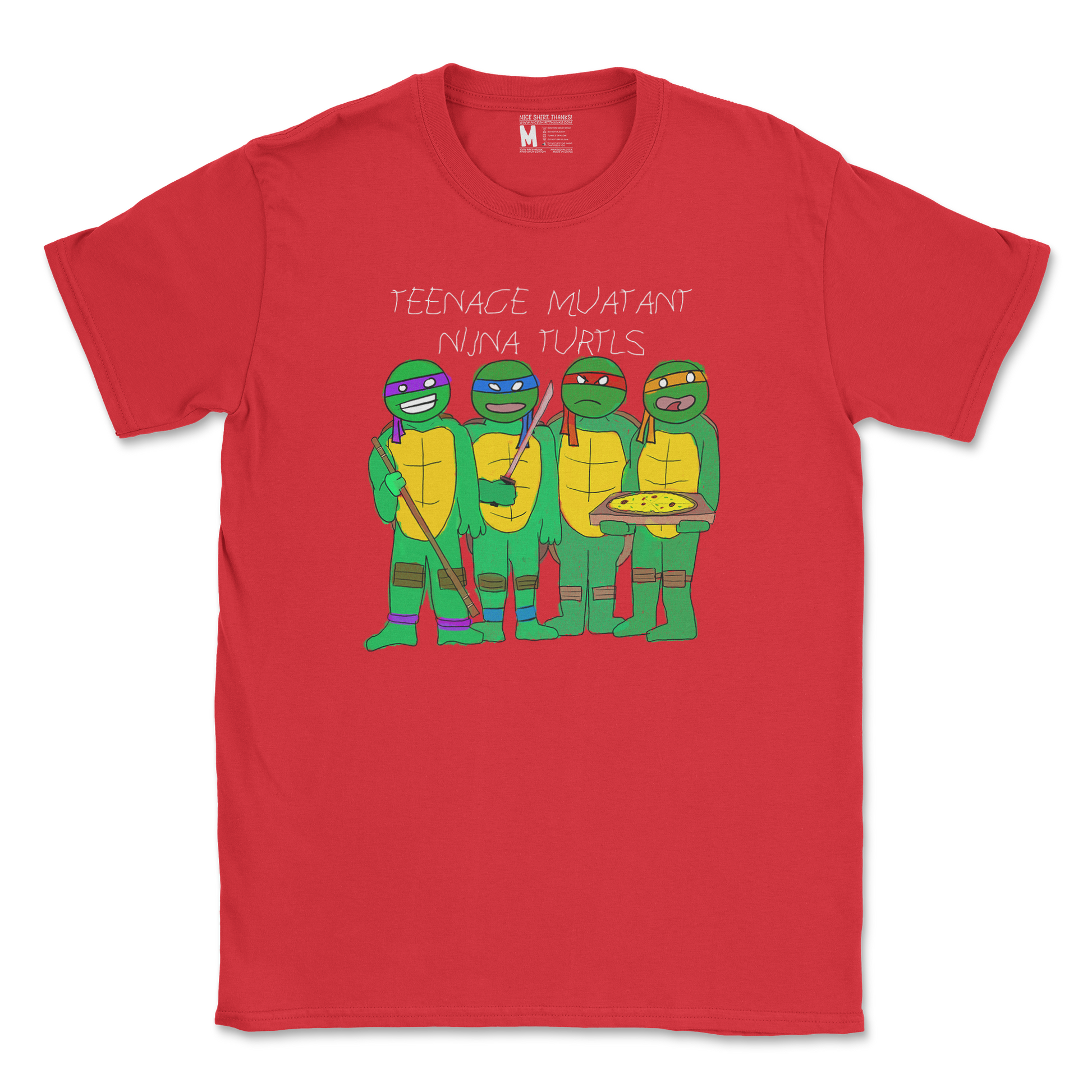 Gildan SoftStyle T-Shirt Ninja Turtles in Red