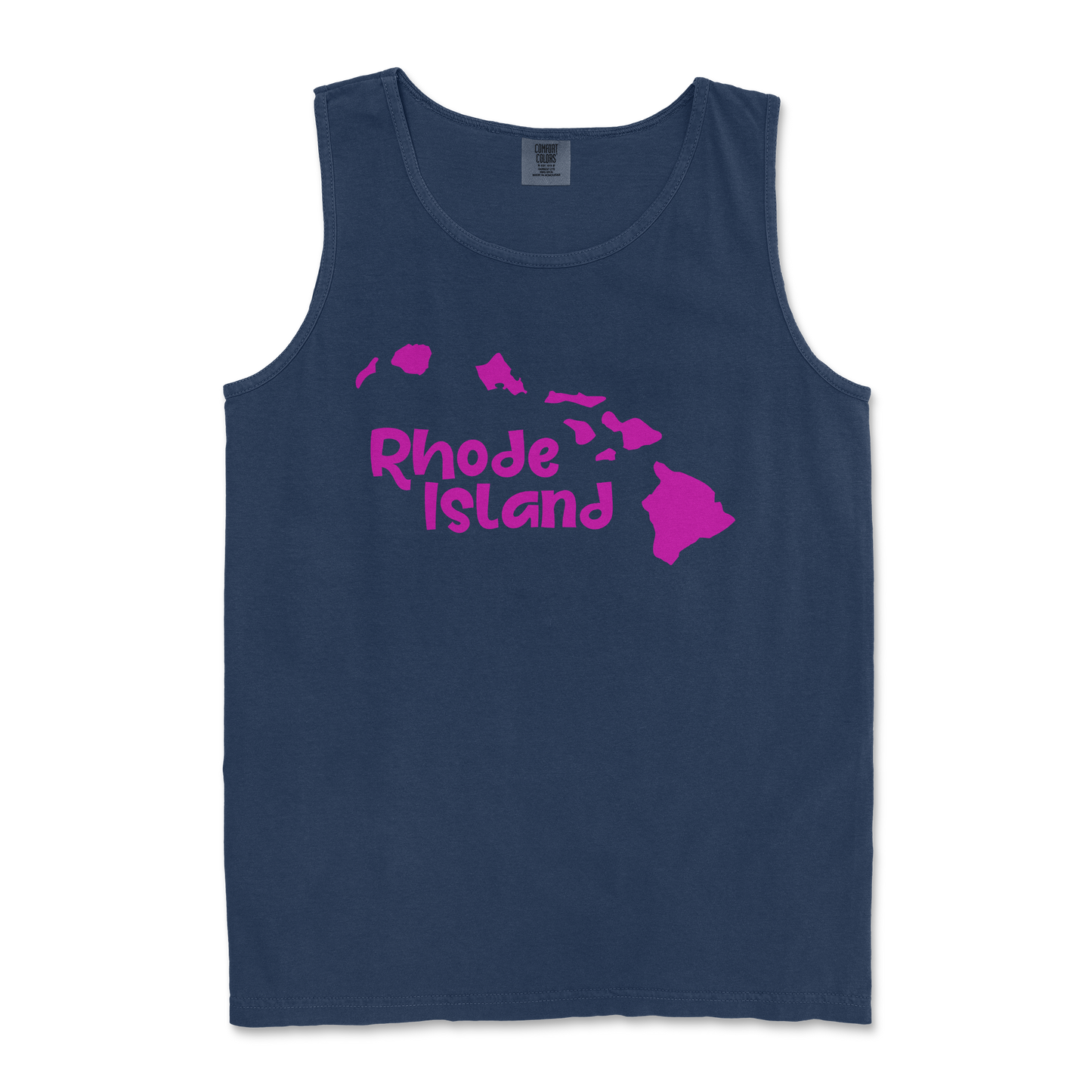 Comfort Colors Tank Top Rhode Island in TrueNavy