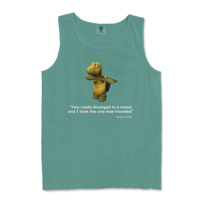 Comfort Colors Tank Top Robert Frost Quote in LightGreen