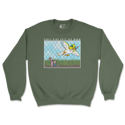 Gildan SoftStyle Crew Neck Early Bird in Military Green