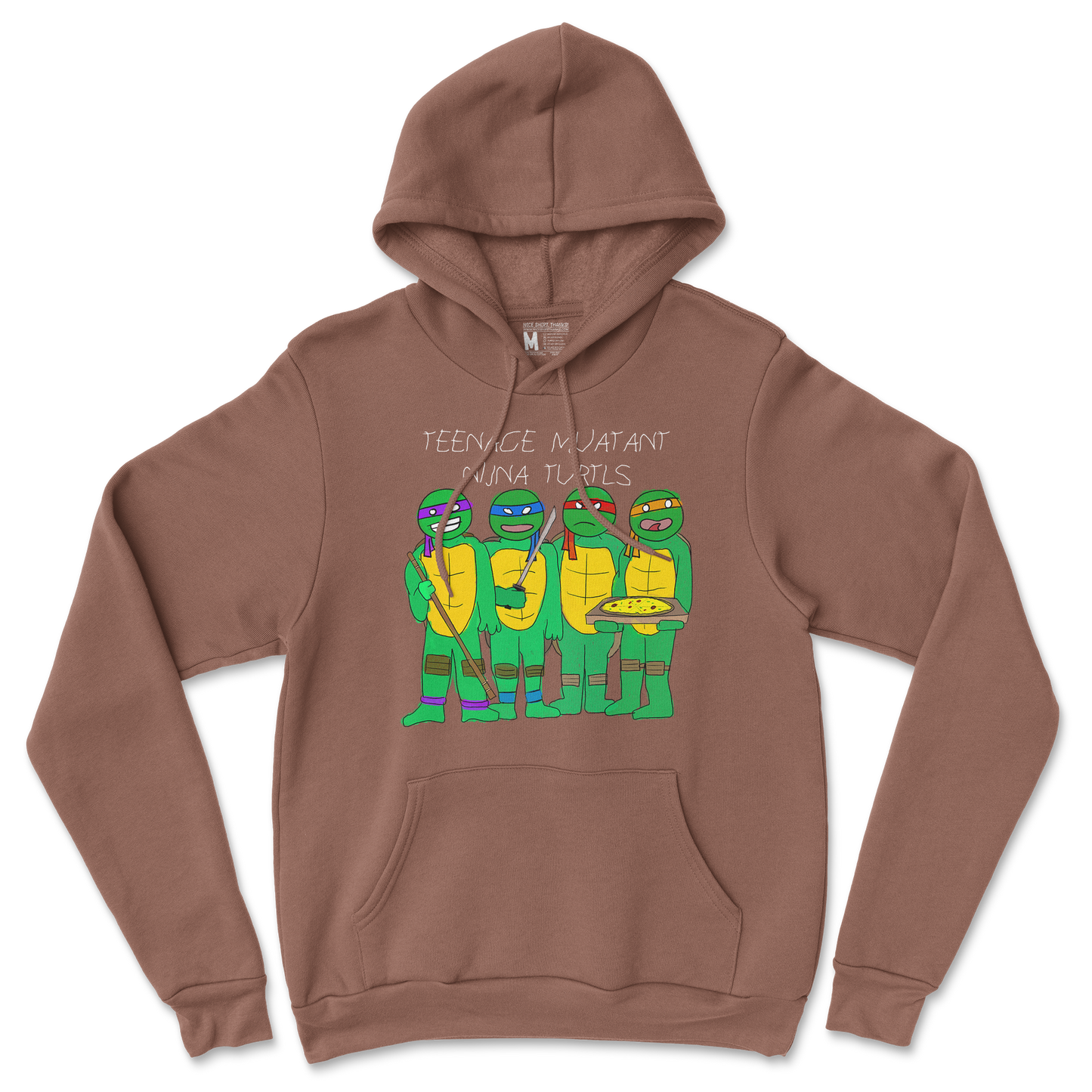 Gildan SoftStyle Hoodie Ninja Turtles in Cocoa