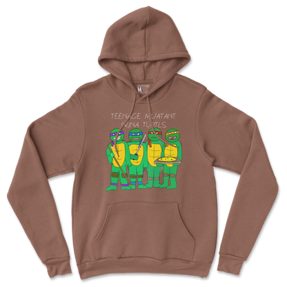 Gildan SoftStyle Hoodie Ninja Turtles in Cocoa