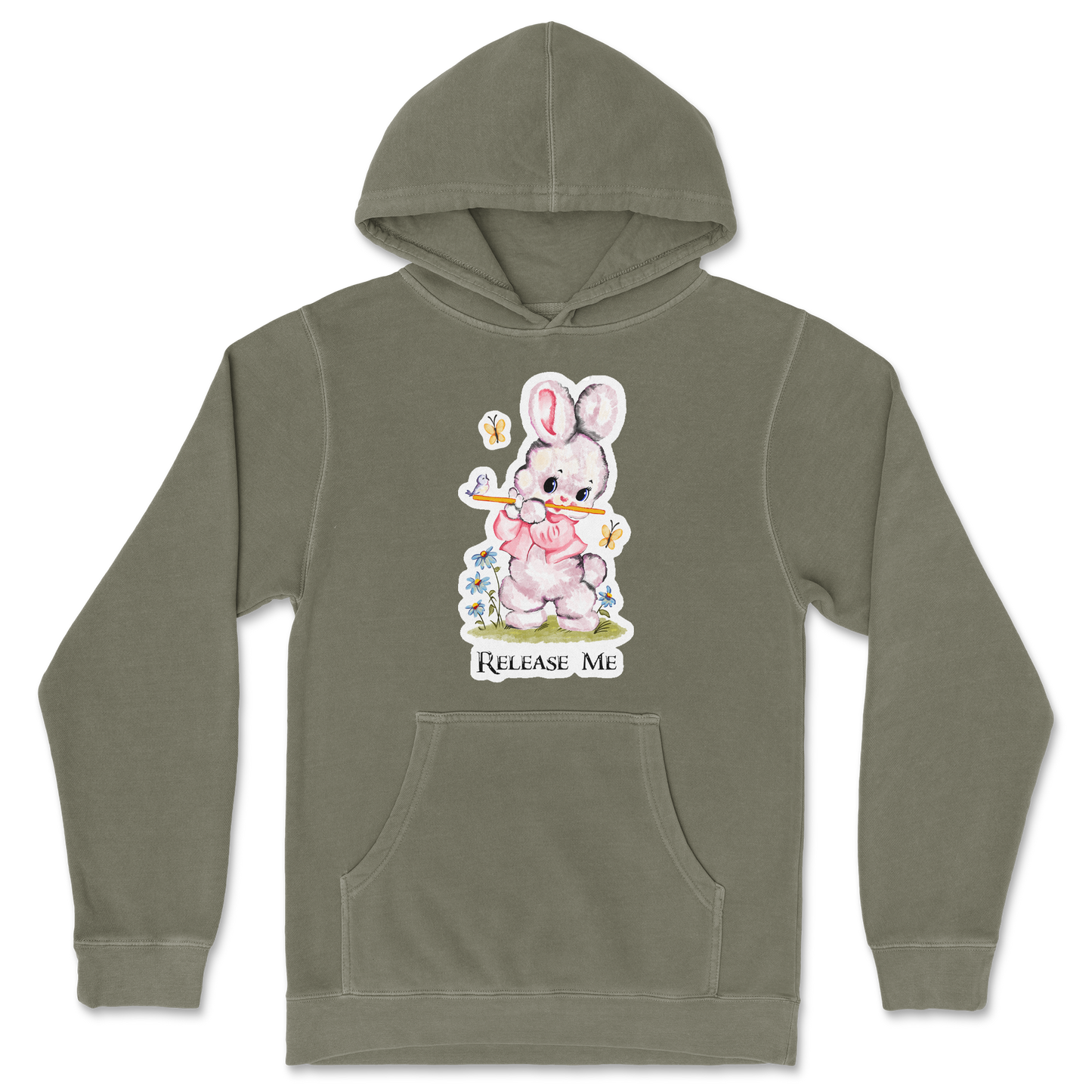 Independent Clothing Co. Hoodie Cute Bunny in Olive