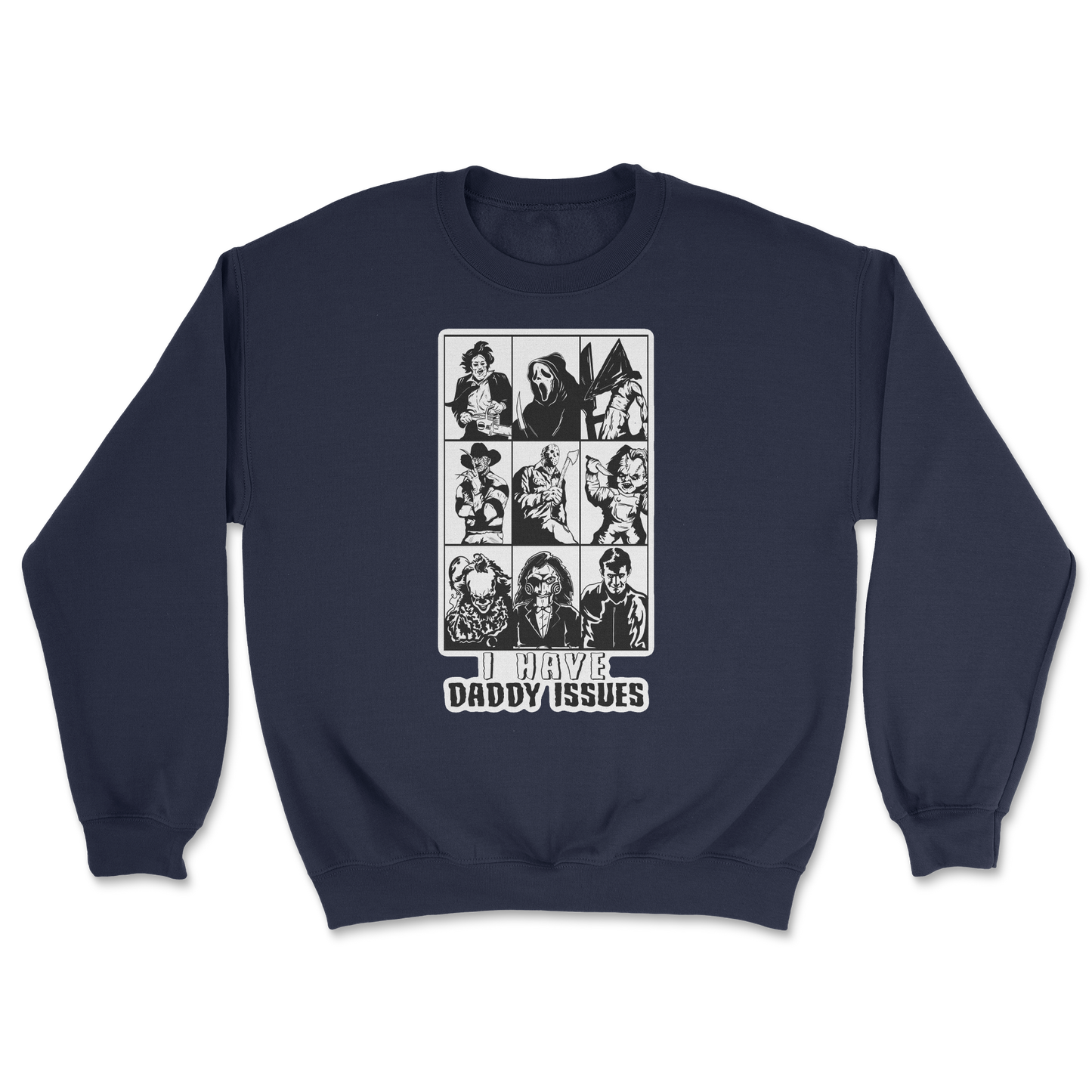 The Nice Shirt Crew Neck Daddy Issues  in Navy