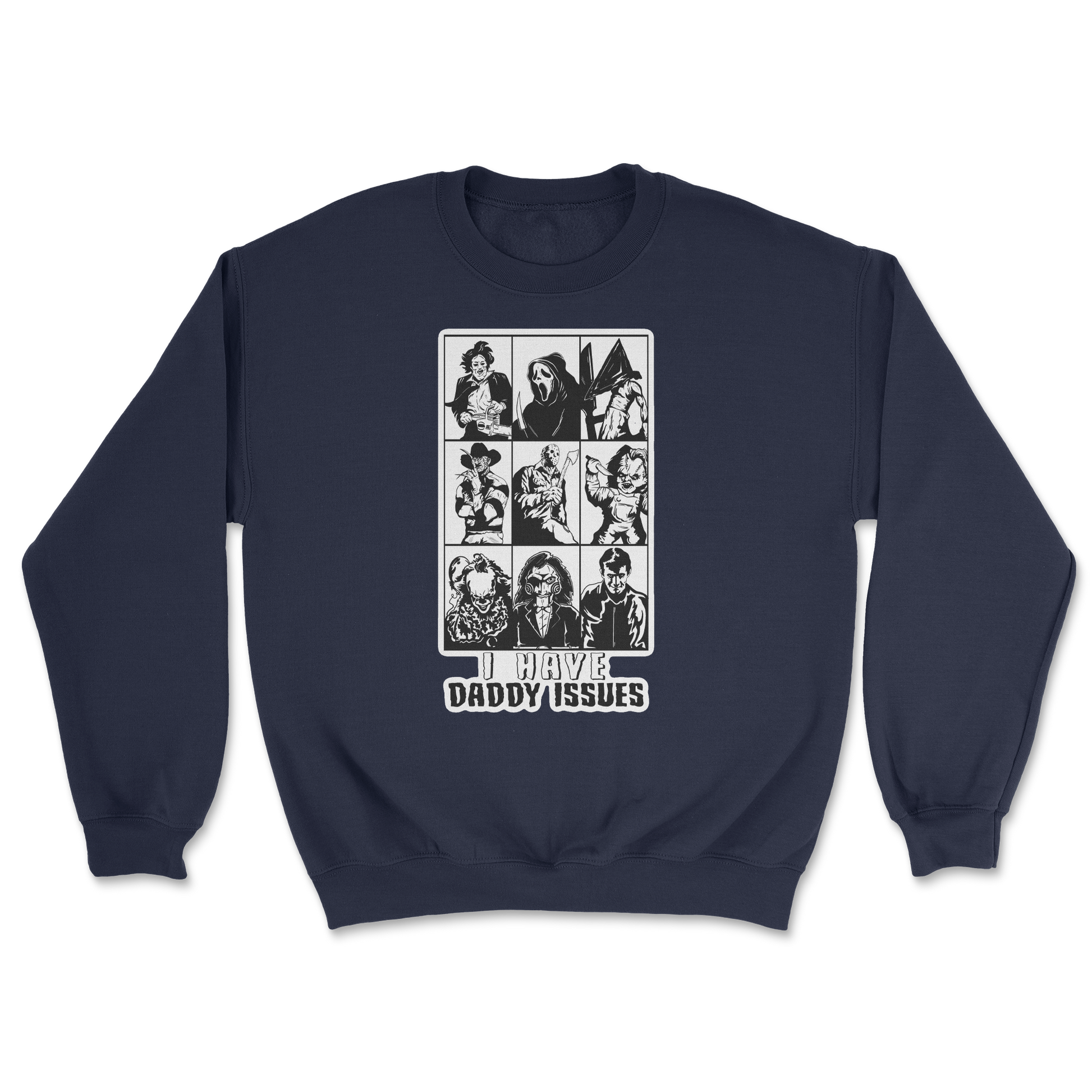 The Nice Shirt Crew Neck Daddy Issues  in Navy