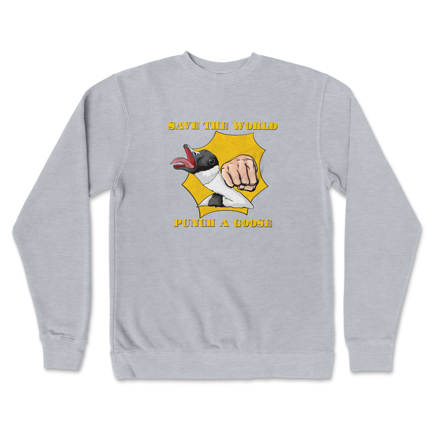 Independent Clothing Co. Crew Neck I Hate Geesel in GreyHeather